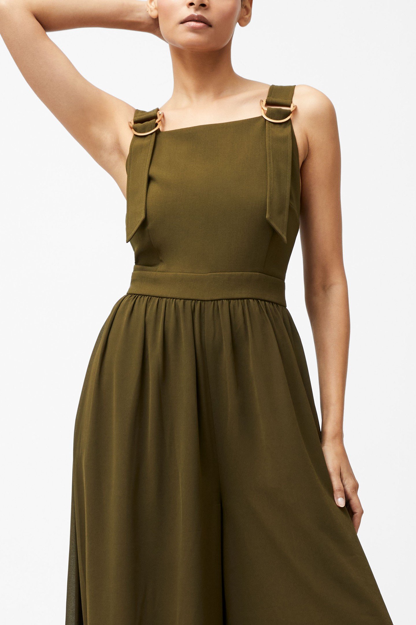AZRA EDEN MIX JUMPSUIT KHAKI 2