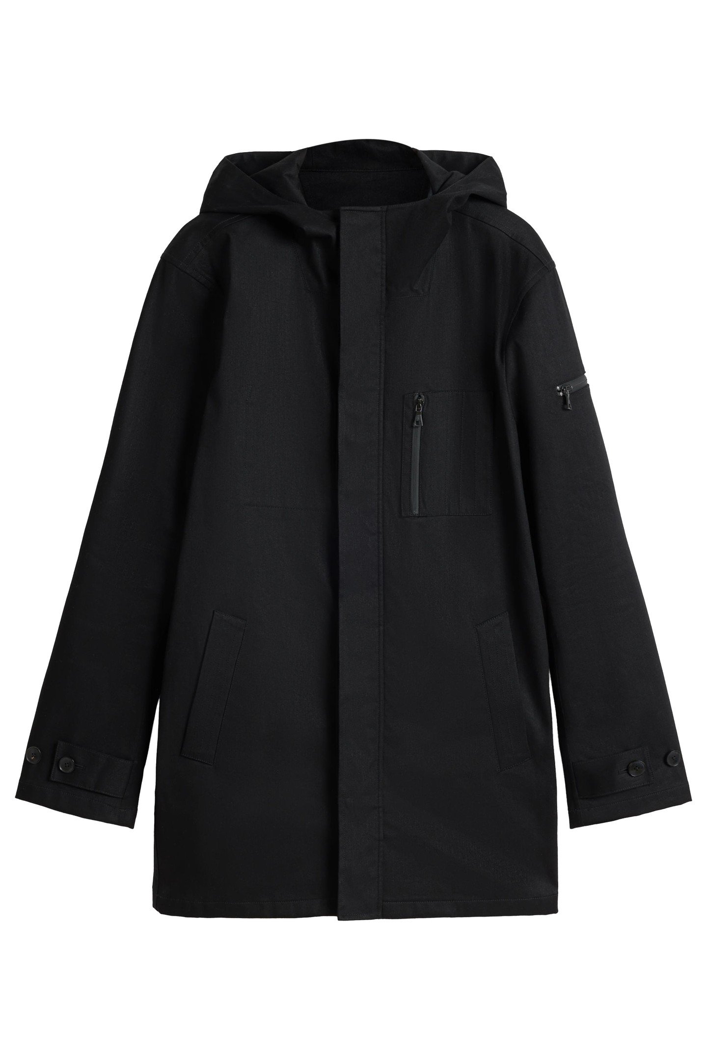 MILITARY SEAM SEALED HOOD PARKA BLACK 1