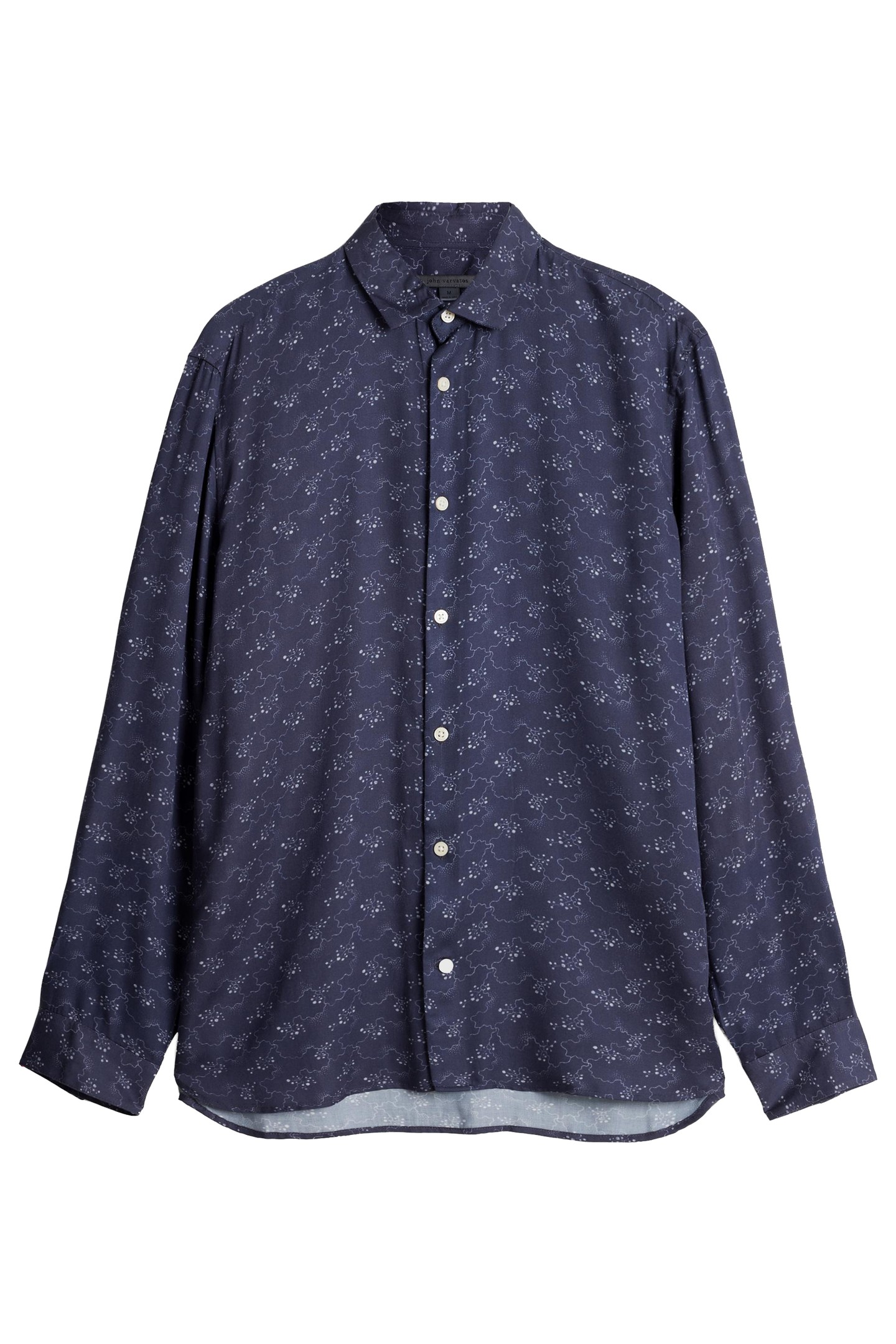 LS ROSS SPORT SHIRT W/ FLORAL PRINT TWILIGHT BLUE 1