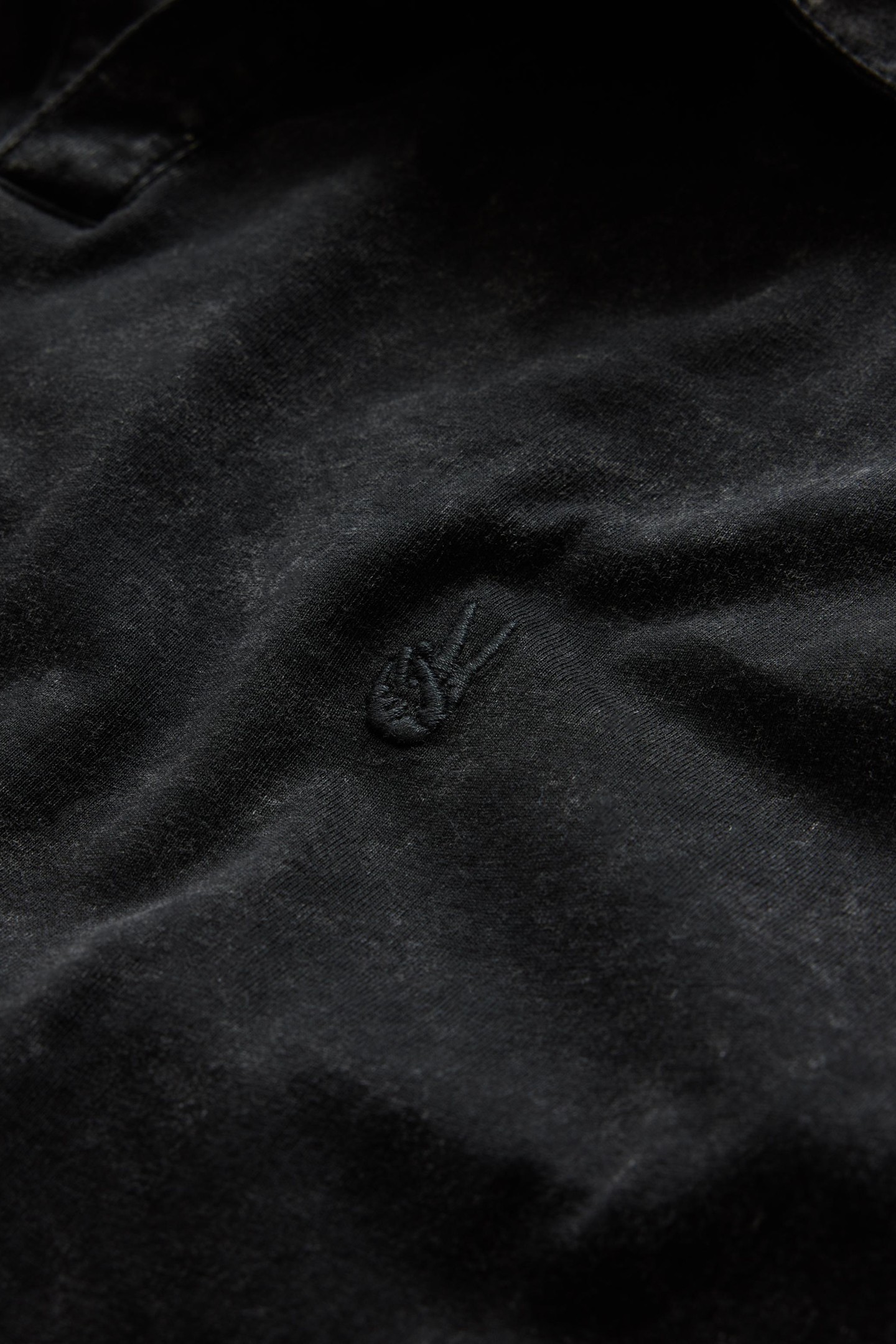 BODHI SS POLO IN MARBLE WASH BLACK 2