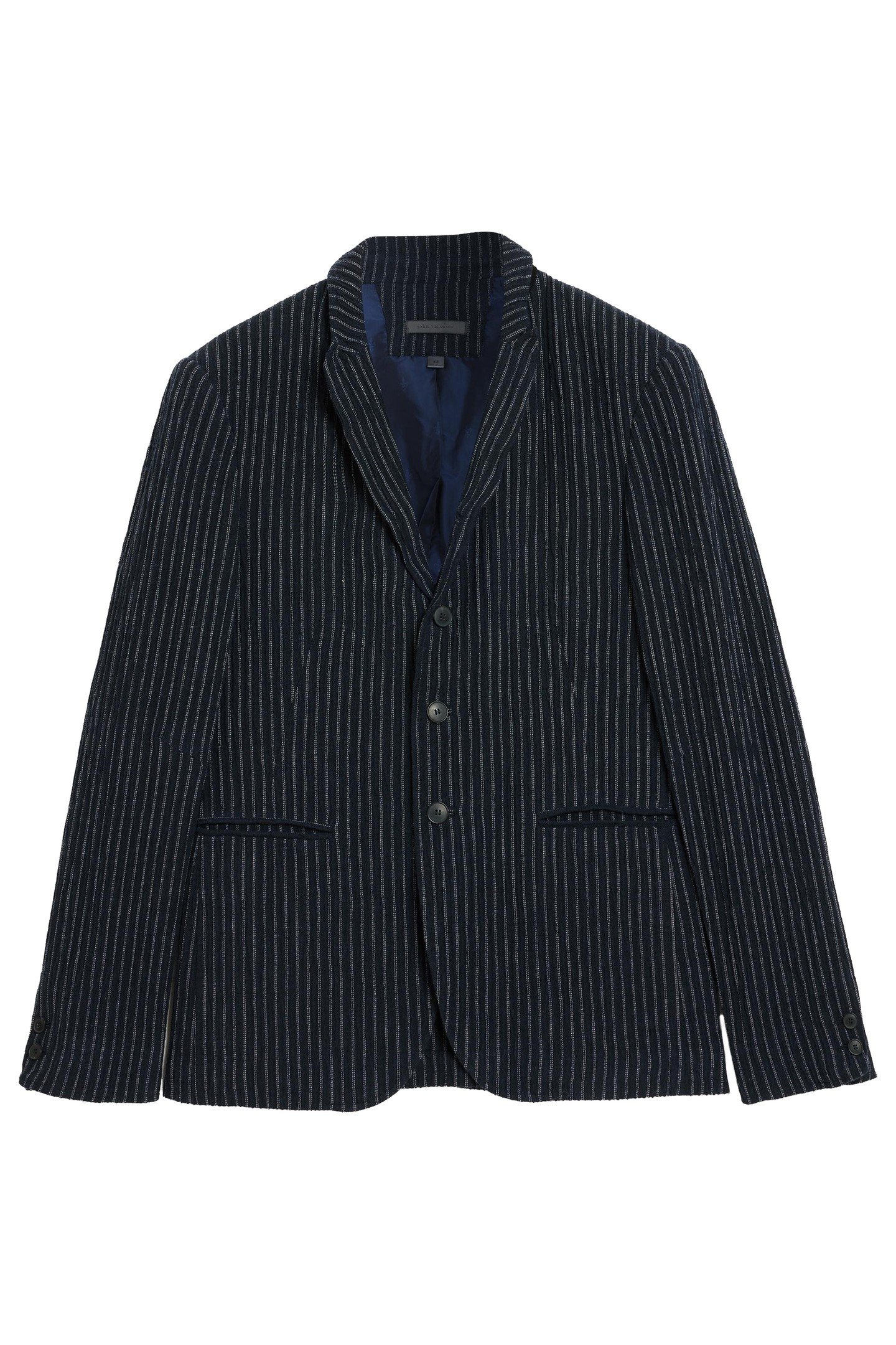 SLIM FIT CONVERTIBLE PEAK LAPEL JACKET INK BLUE 2