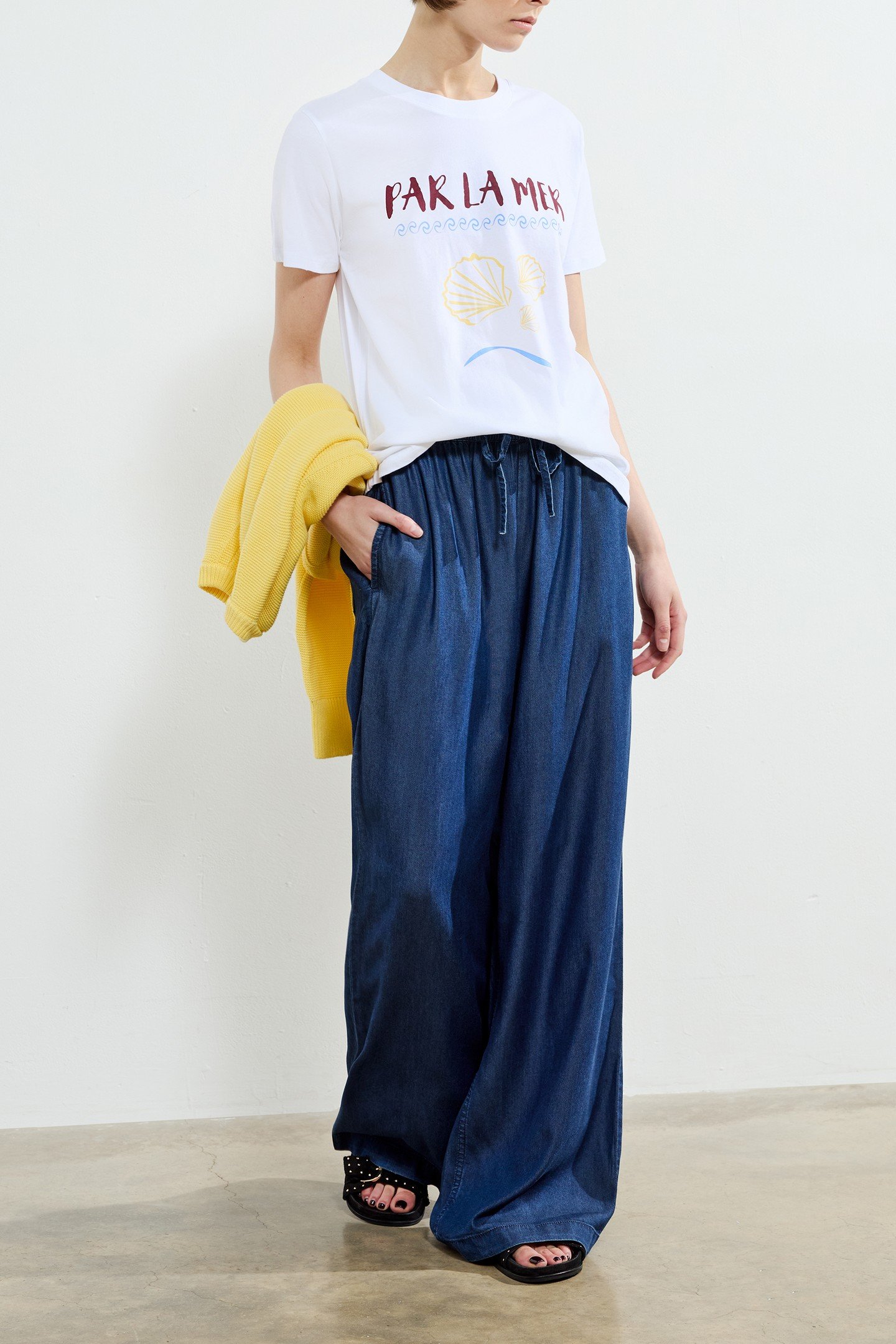 PAR LE MER TEE LINEN WHITE by French Connection