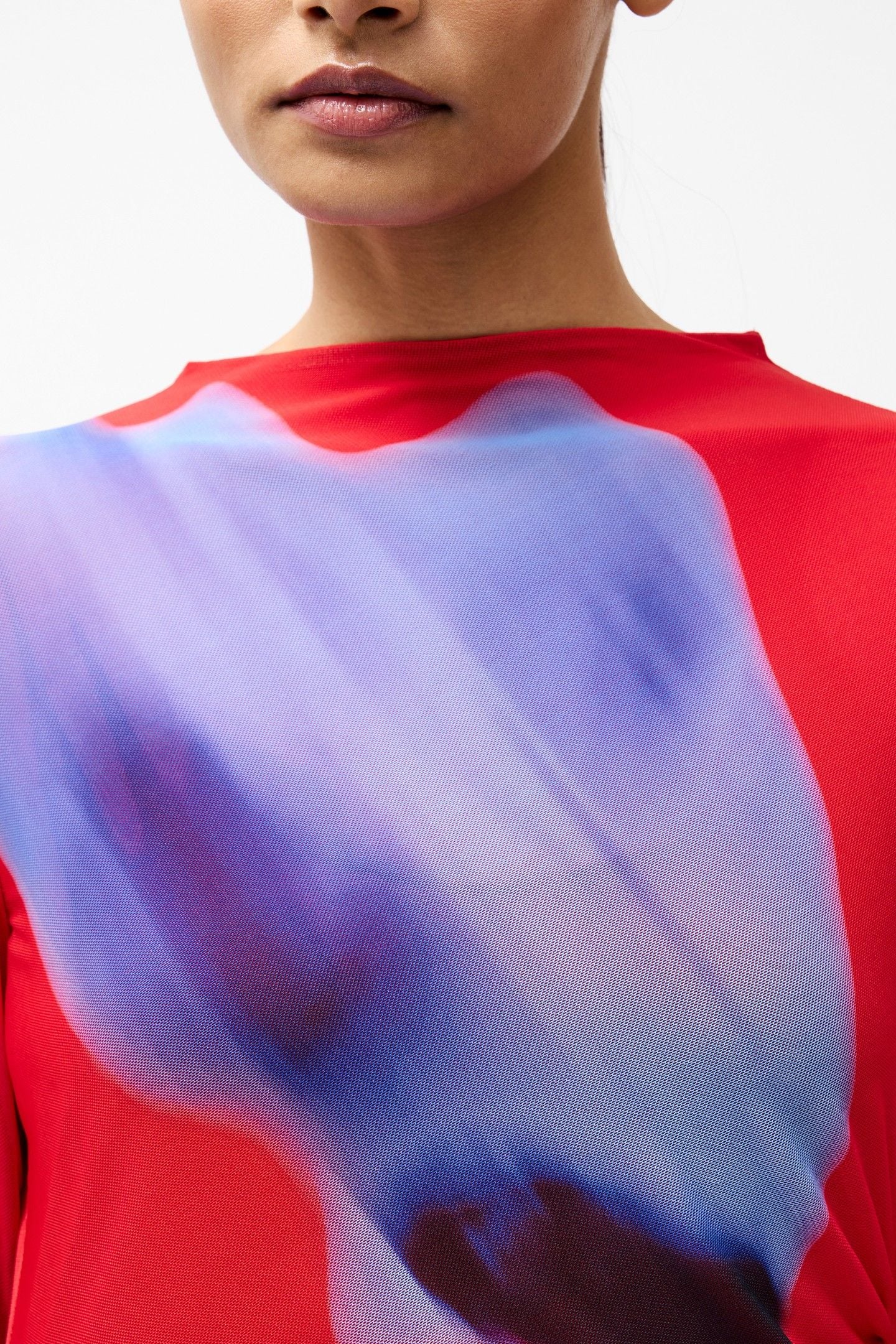 SMOKEY PLACEMENT LS FLORAL DRS RED MULTI 3