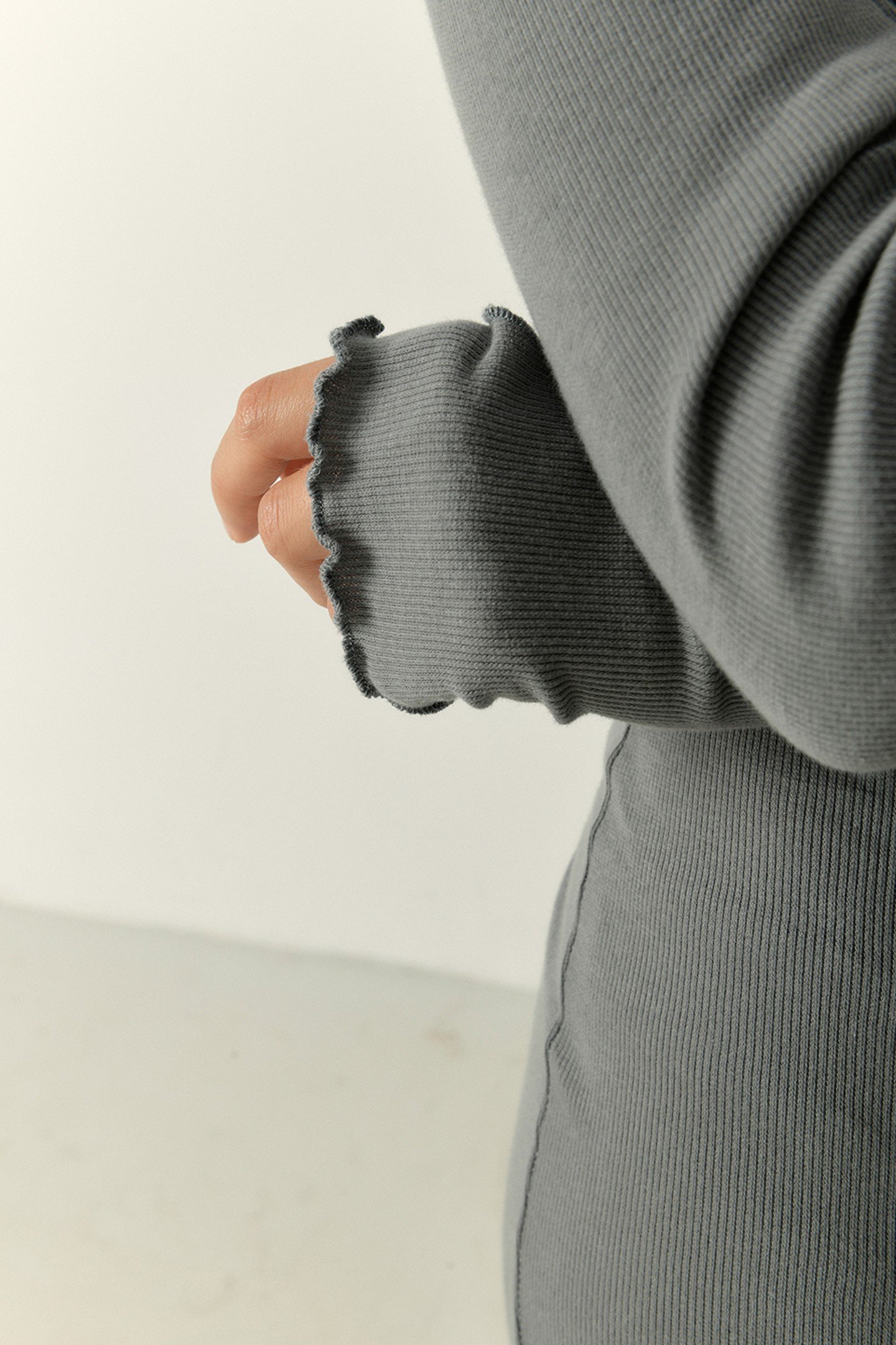 MID-LENGTH BOAT NECK PANTS JUMPSUIT FOGGY 8