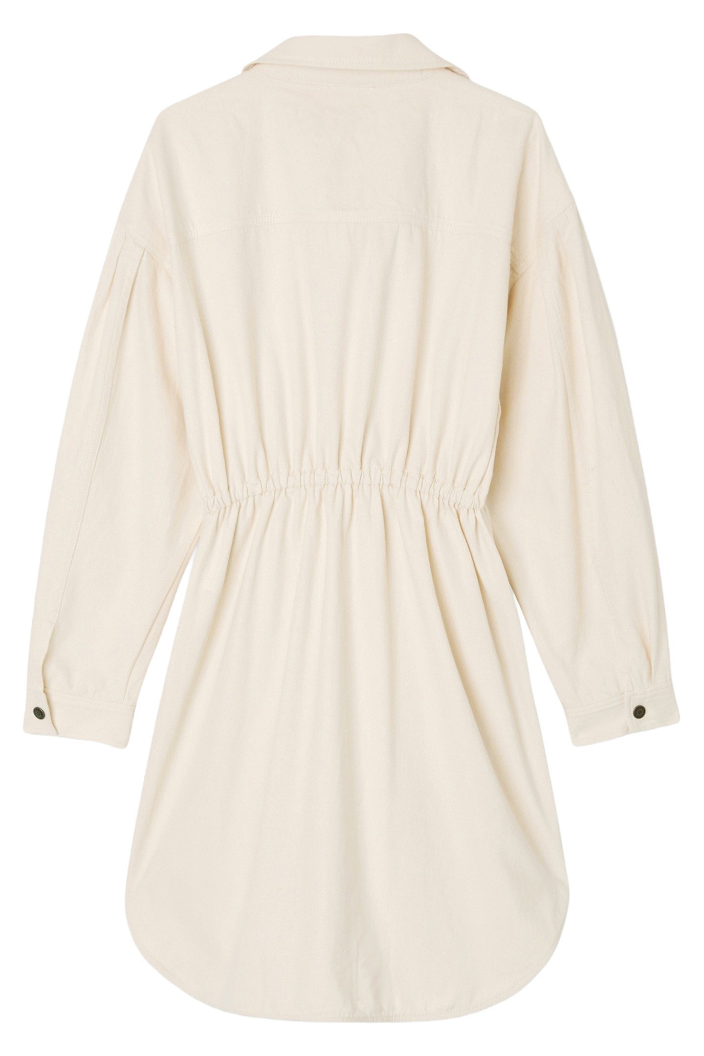 LONG-SLEEVED DRESS WITH BUTTON-DOWN COLLAR ECRU 2
