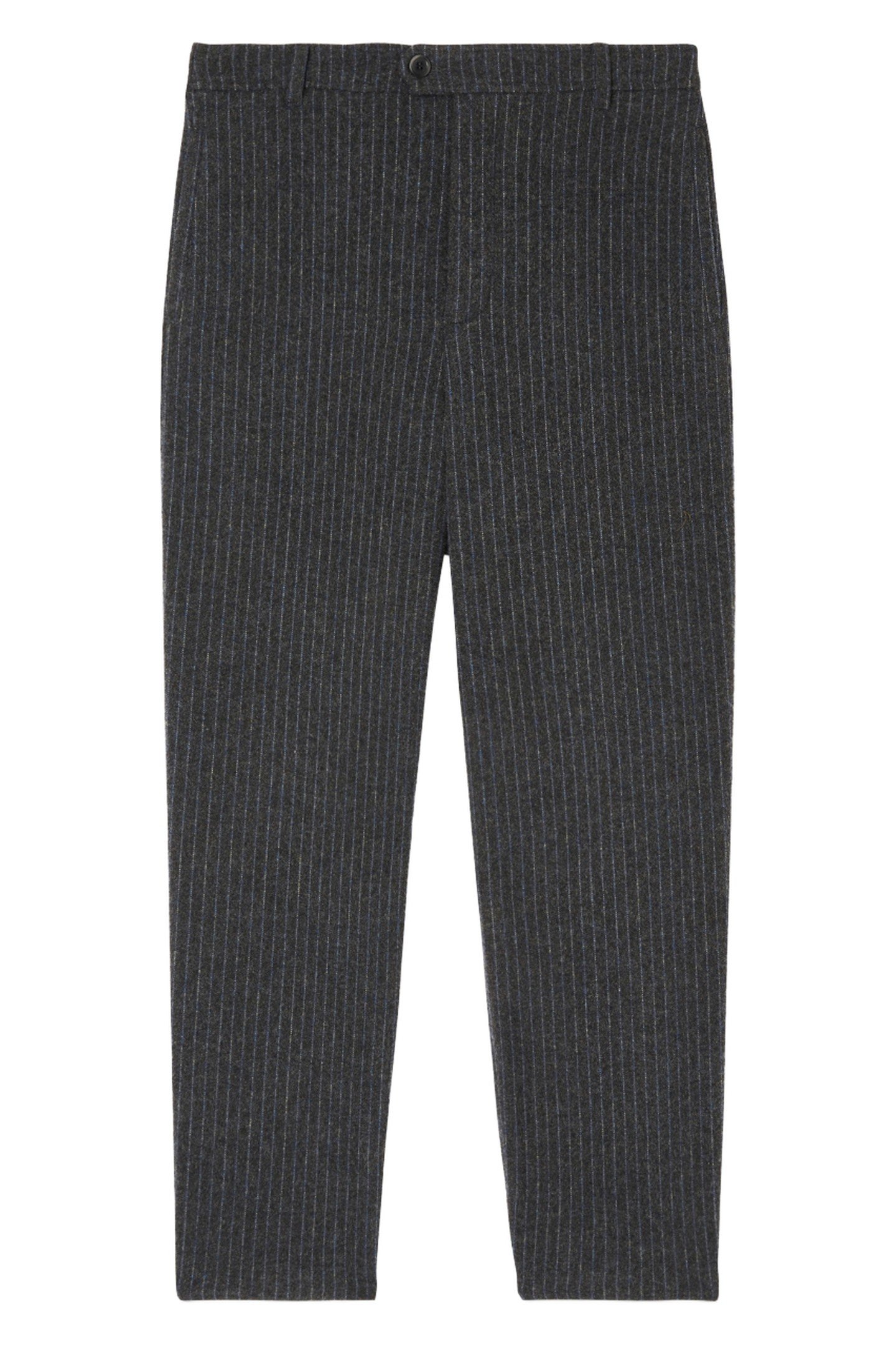 WOOL PANTS GREY AND BLUE STRIPES 1