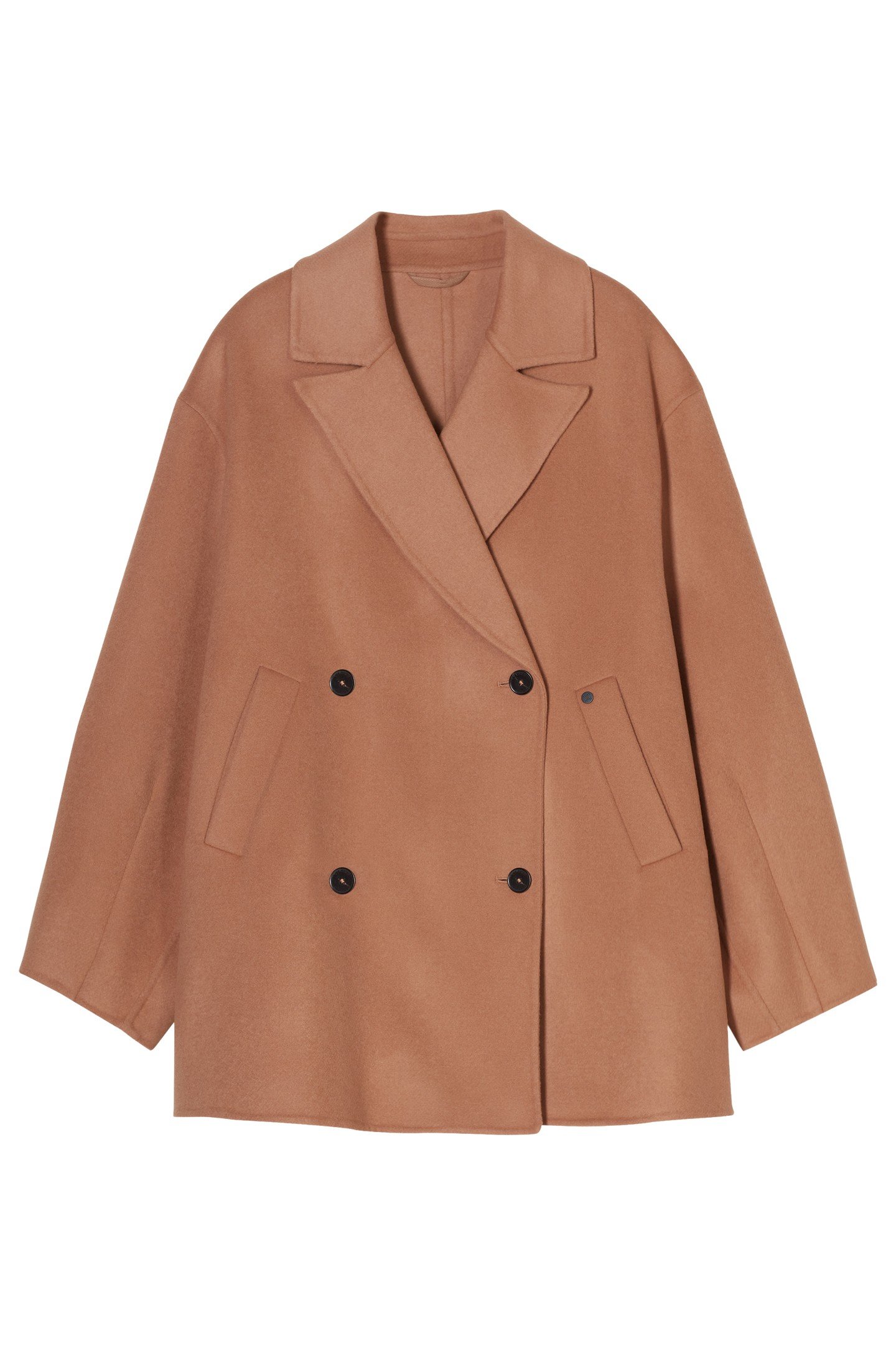 DOUBLE BREASTED COAT JACKET BISCOTTI BROWN 4