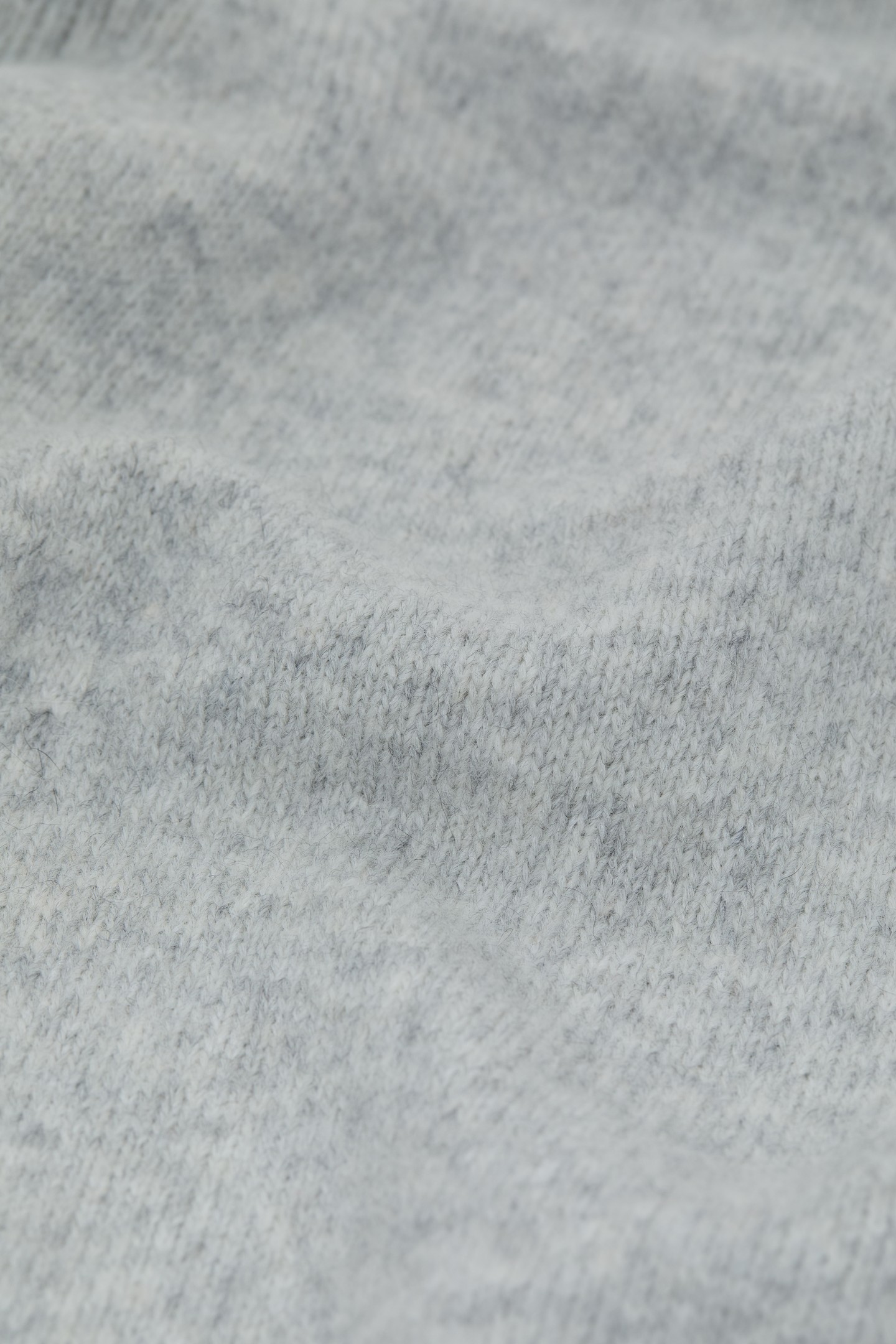 CREW NECK LONG SLEEVE KNITS LIGHT GREY MELANGE 5