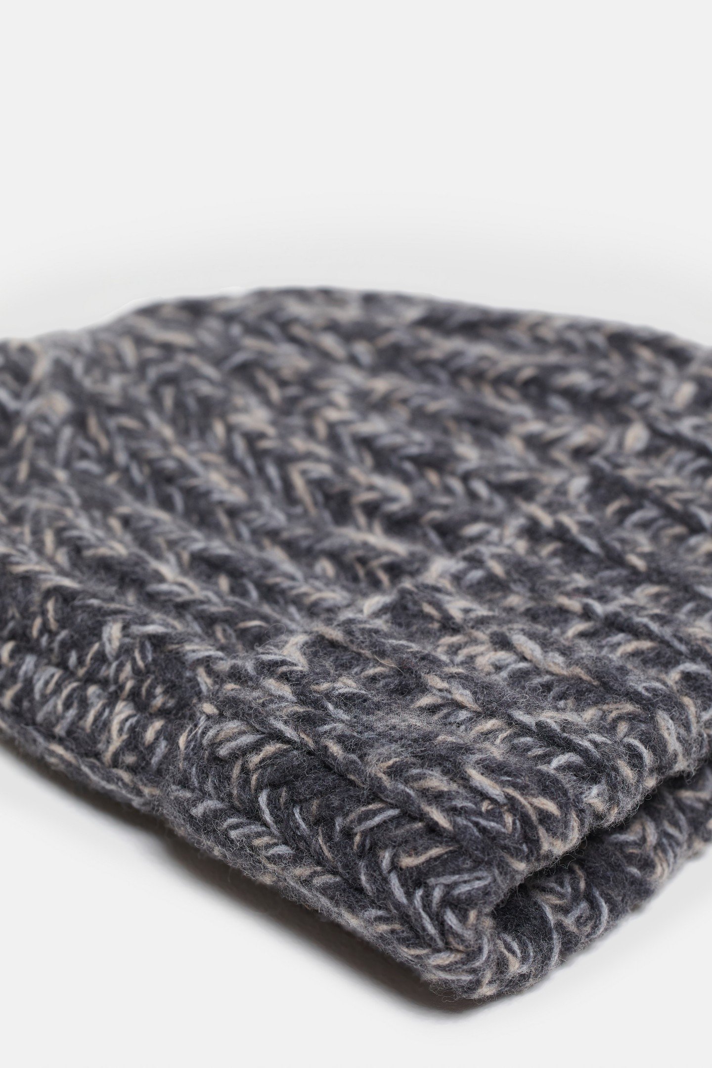 KNITTED HAT CAPS & HATS DARK GREY MELANGE 2