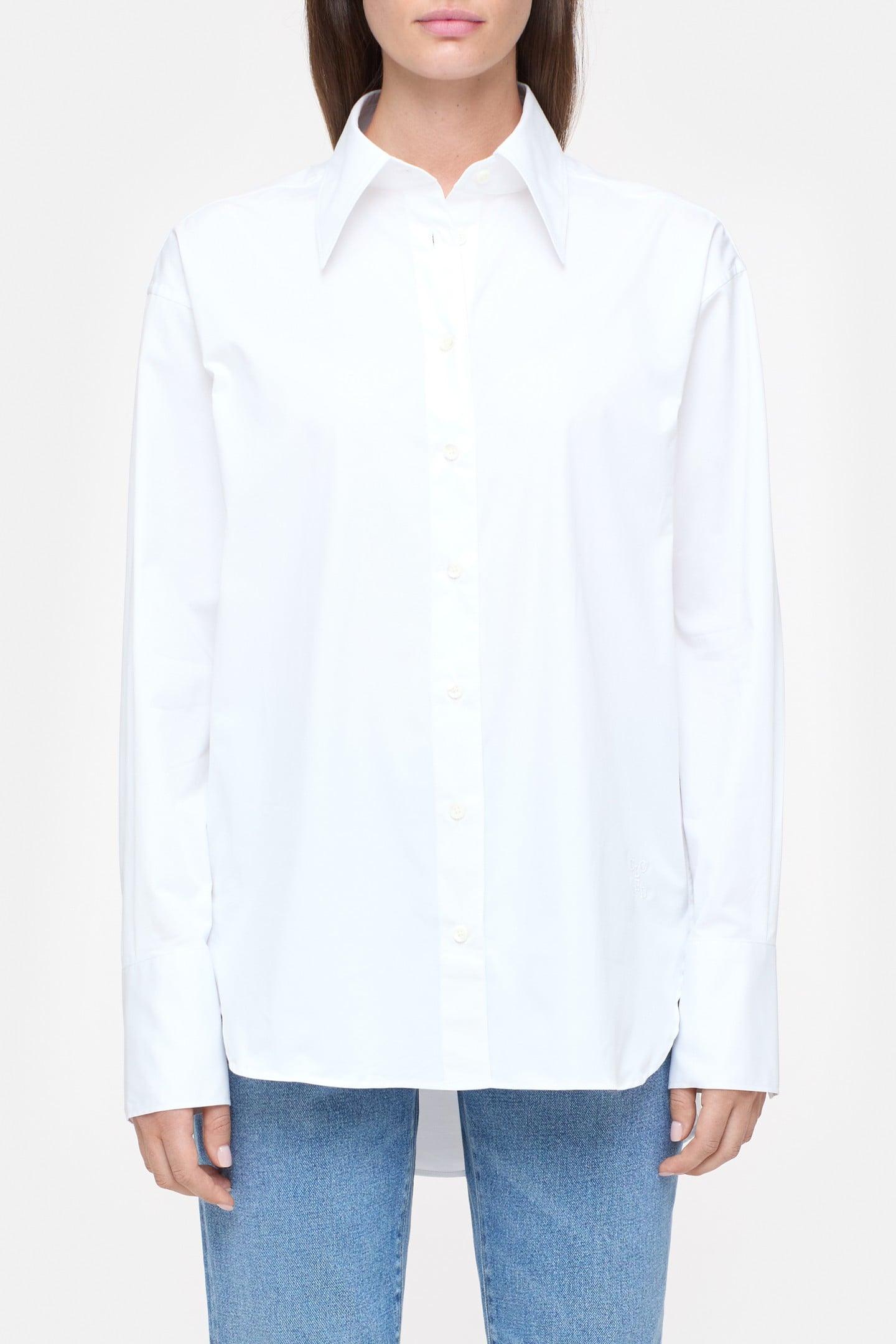 BOXY LONG SLEEVE SHIRT & BLOUSES WHITE 1