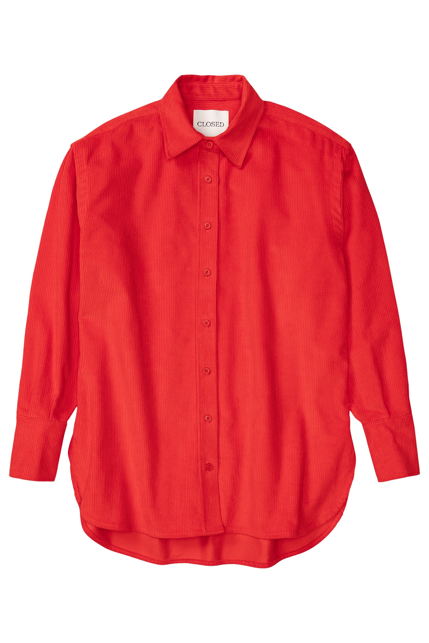 CLASSY LONG CUFF BLOUSE SHIRT HIBISCUS RED 3