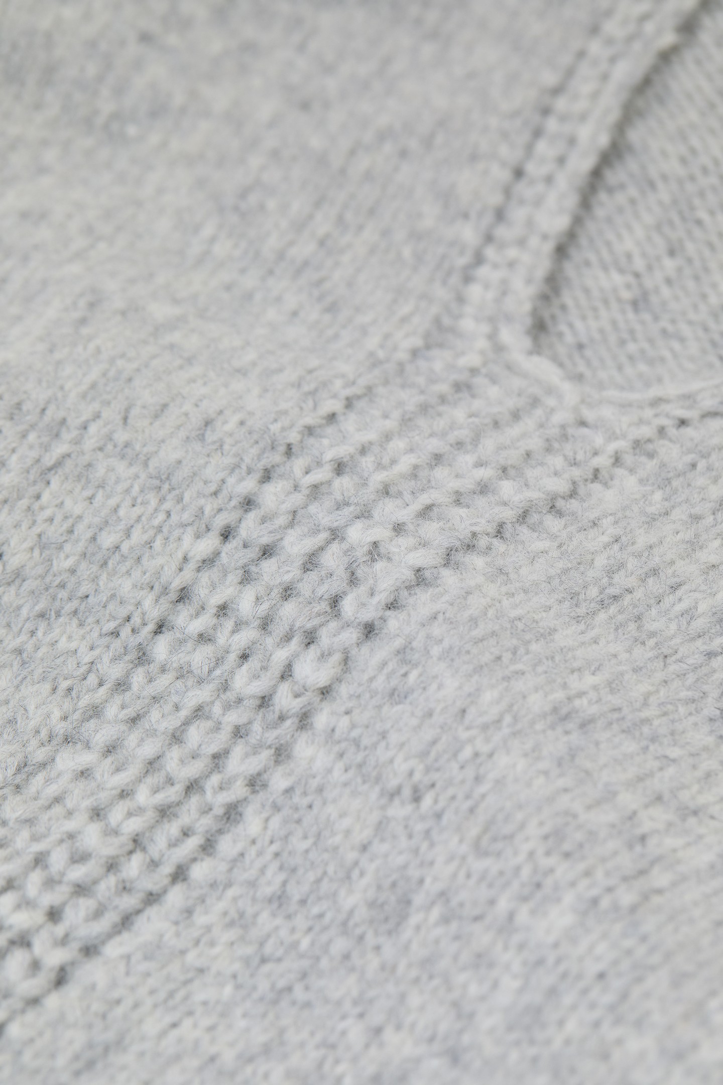 V NECK KNITS LIGHT GREY MELANGE 5