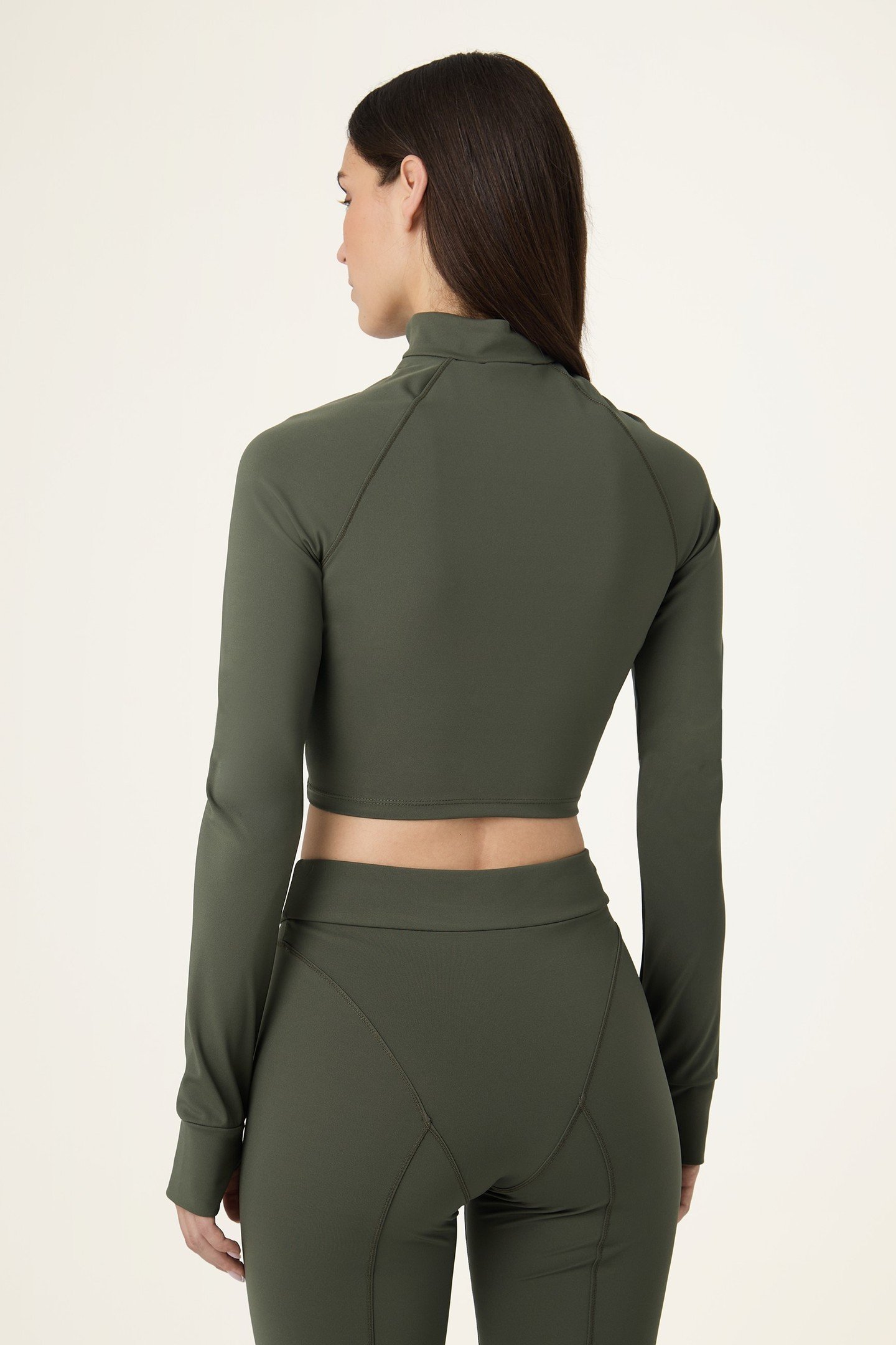 CORSICO SLIM CROPPED SCULPTURAL HALF-ZIP SHIRT DEEP DEPTHS 3