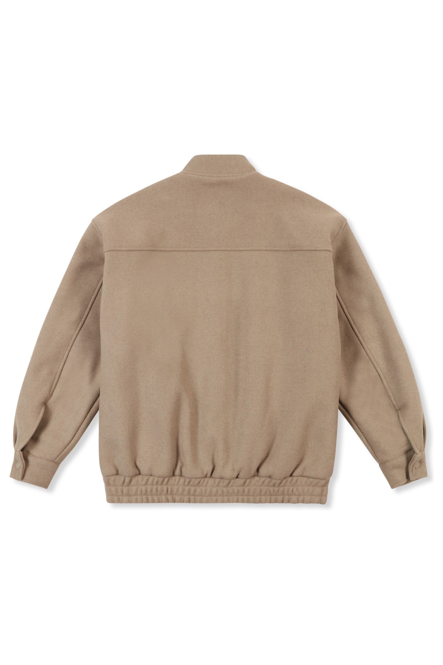 COMO OVERSIZED FELTED VARSITY JACKET WEATHERED TEAK 4