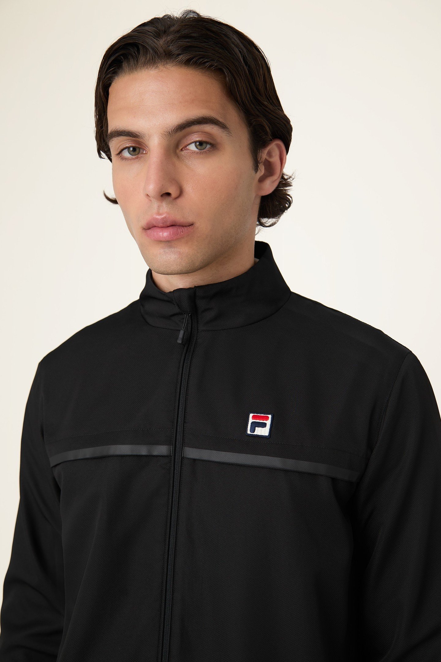 SAN SIRO REGULAR BLOCKED WOVEN TRACK JACKET BLACK 6