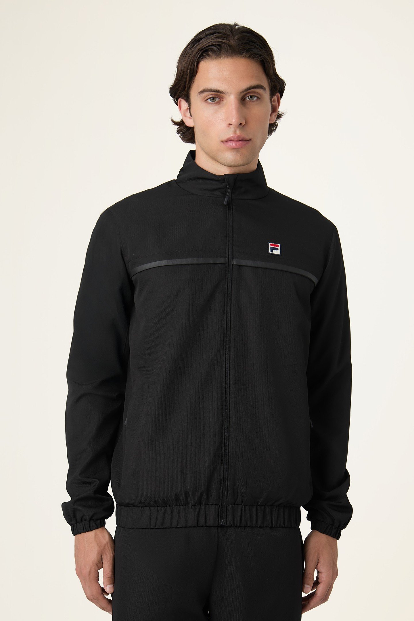 SAN SIRO REGULAR BLOCKED WOVEN TRACK JACKET BLACK 1