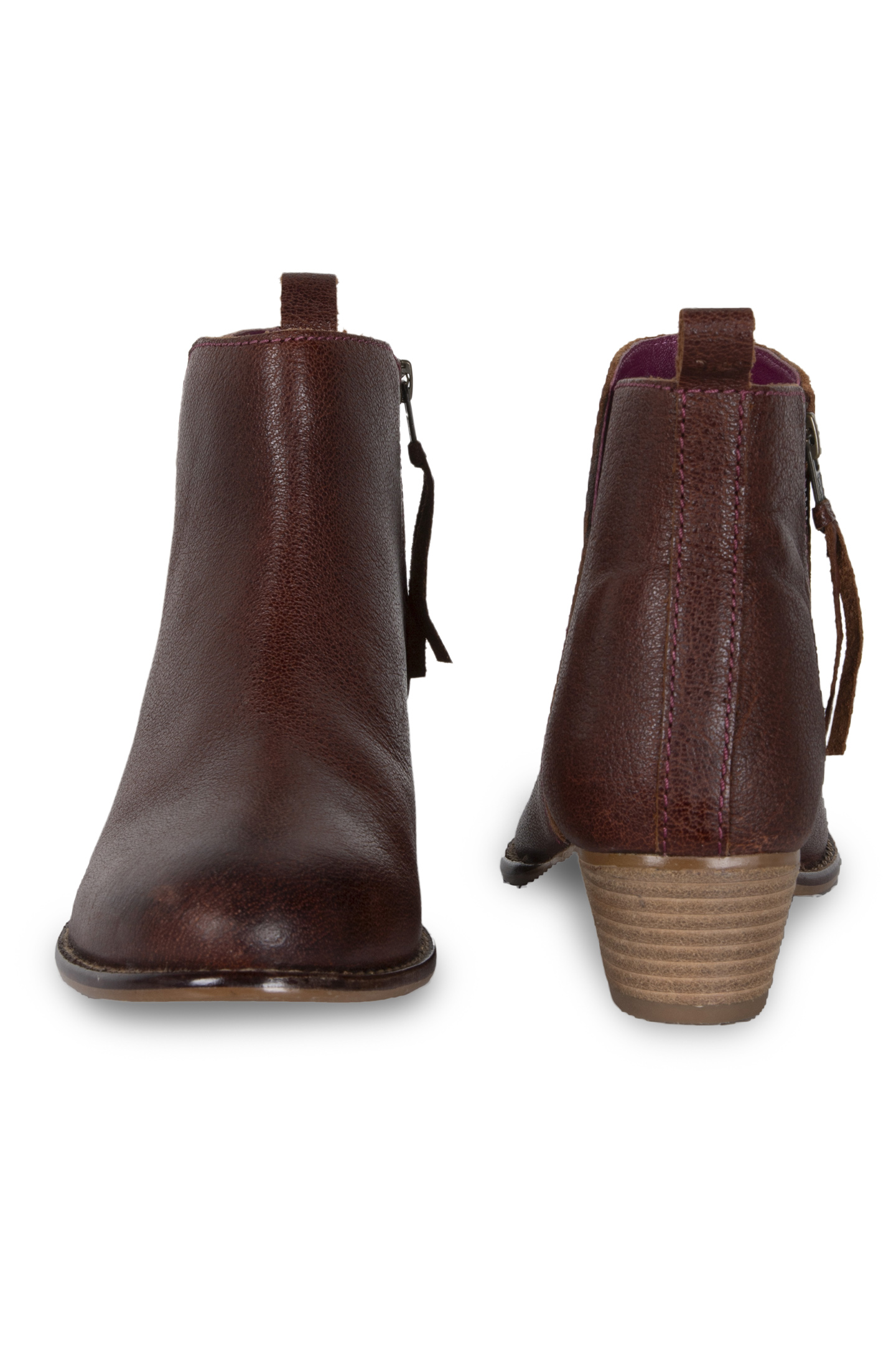 ELIZA ANKLE CUBAN HEEL BOOTS RED 3