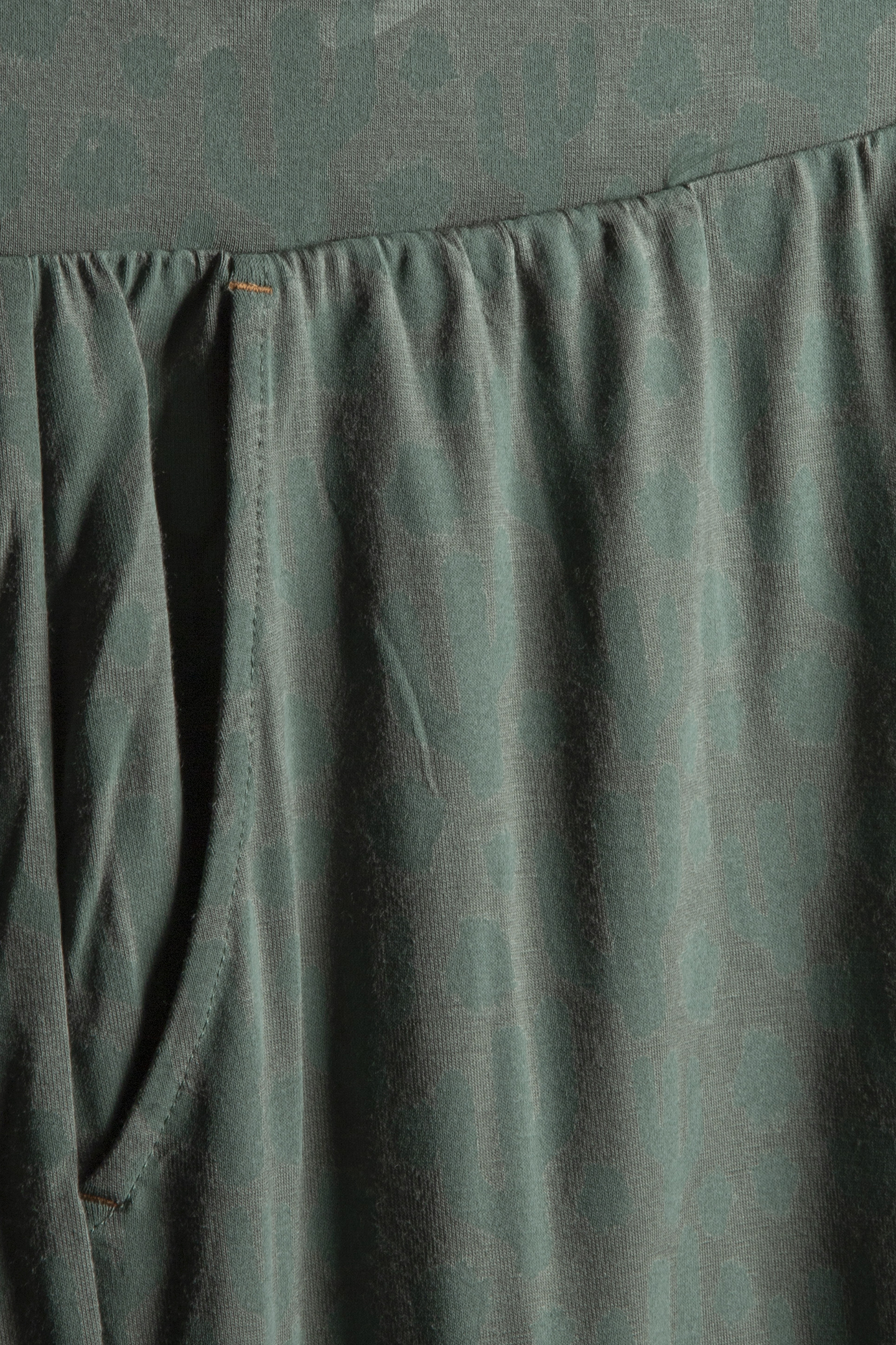 PIPPA WIDE LEG JERSEY TROUSERS GREEN PRINT 4