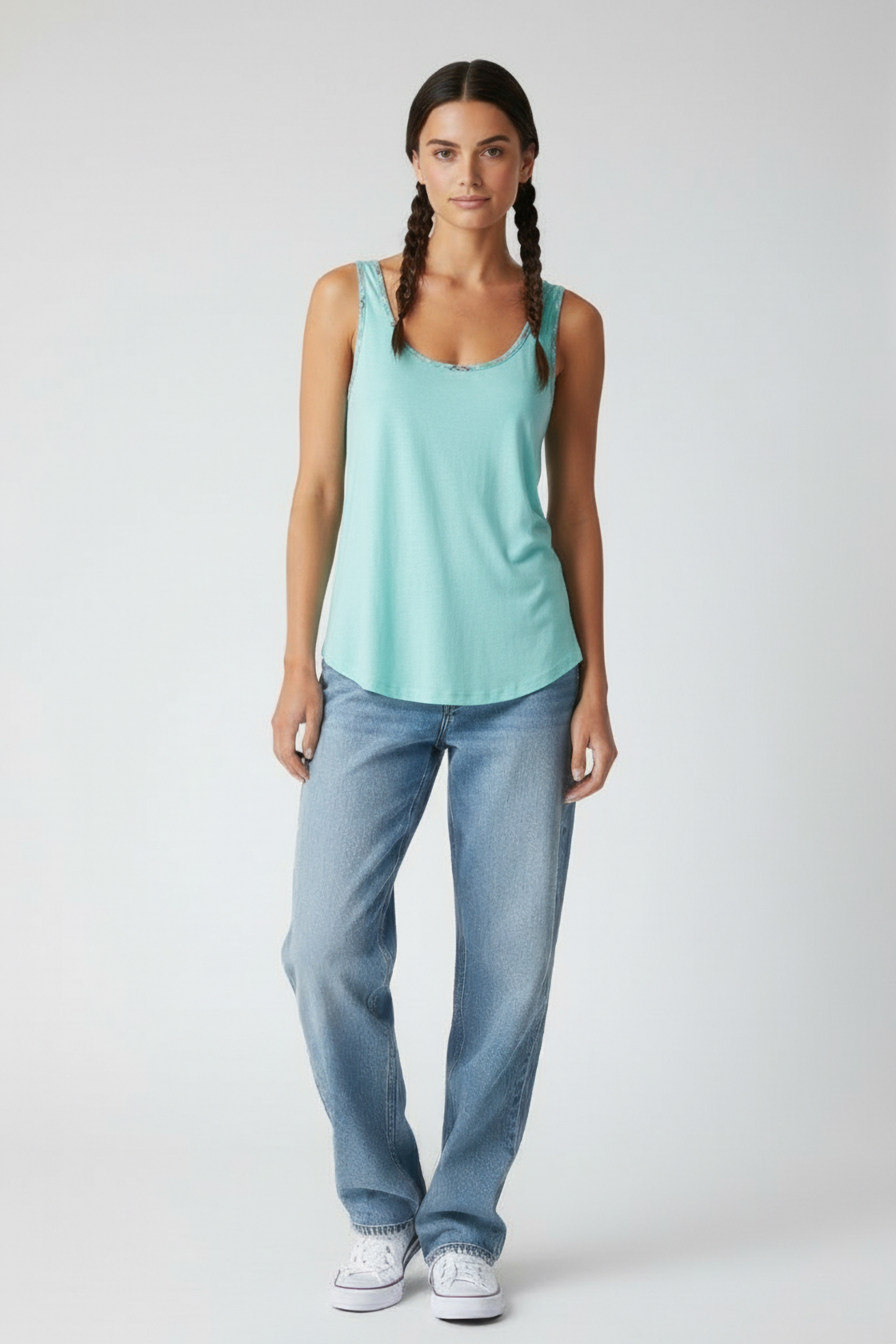 NOVA LINEN MIX VEST BRIGHT BLUE 1
