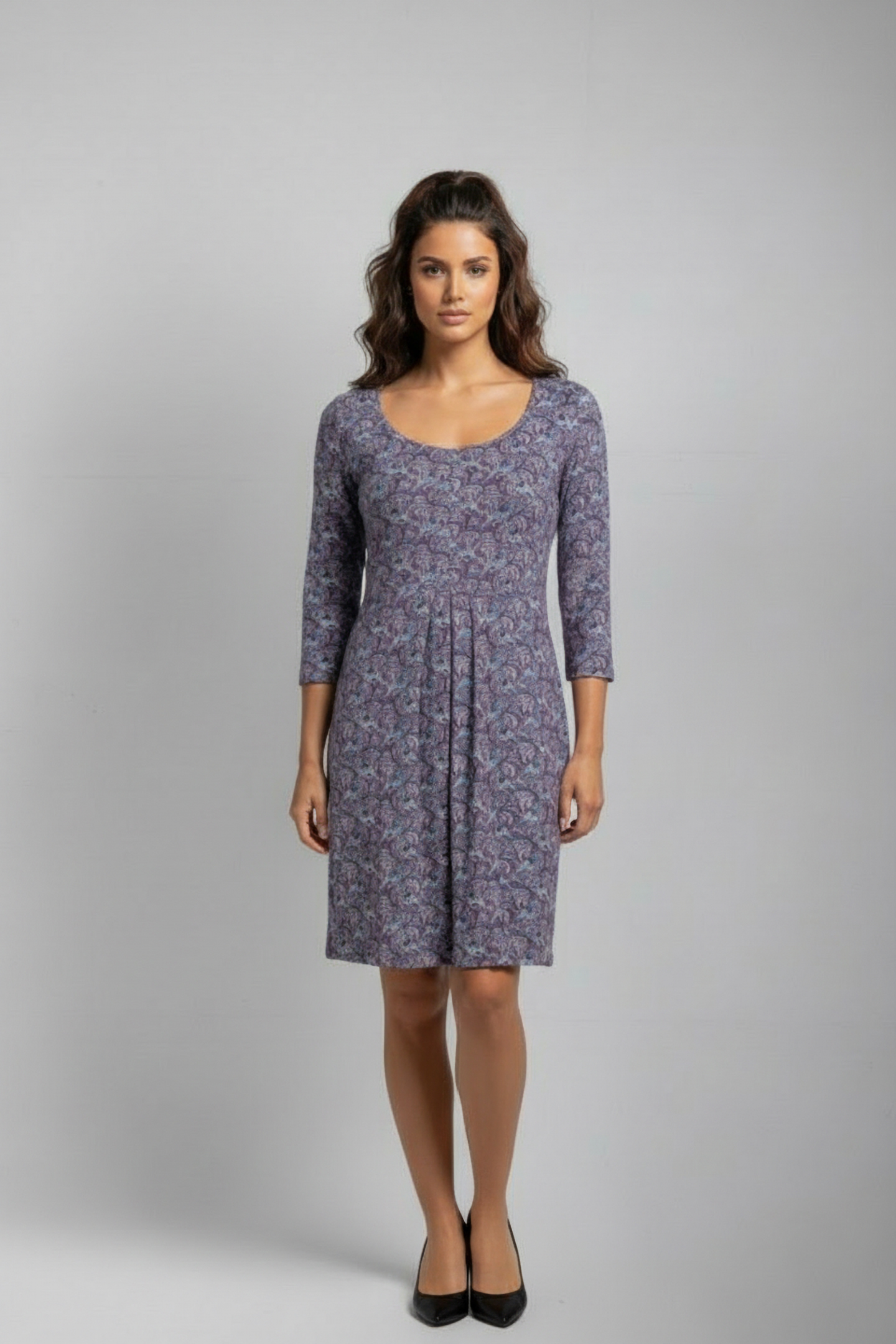 PIPPY LONG LINE TOP PLUM PRINT 1