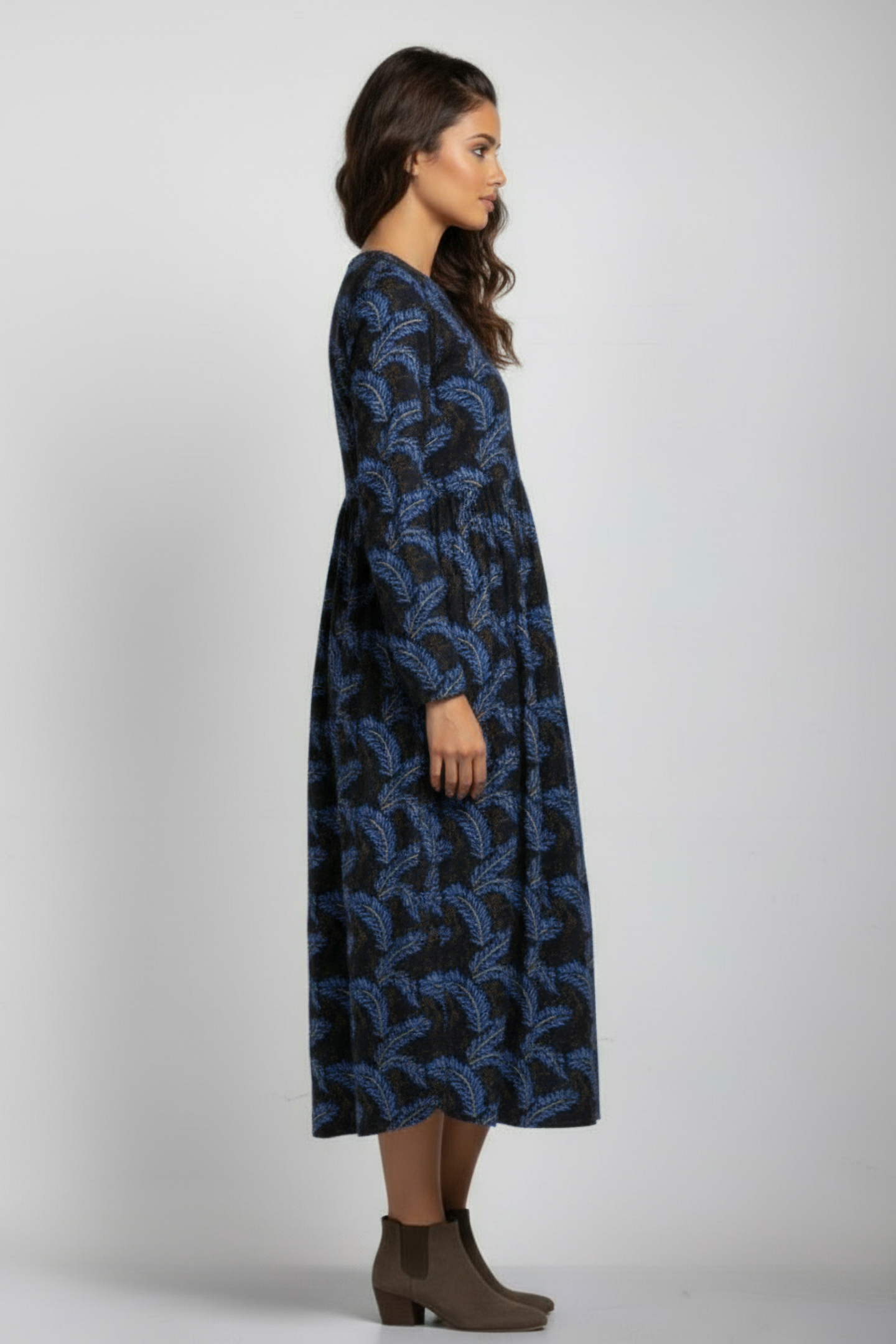 ELISA MIDI DRESSS NAVY PRINT 3