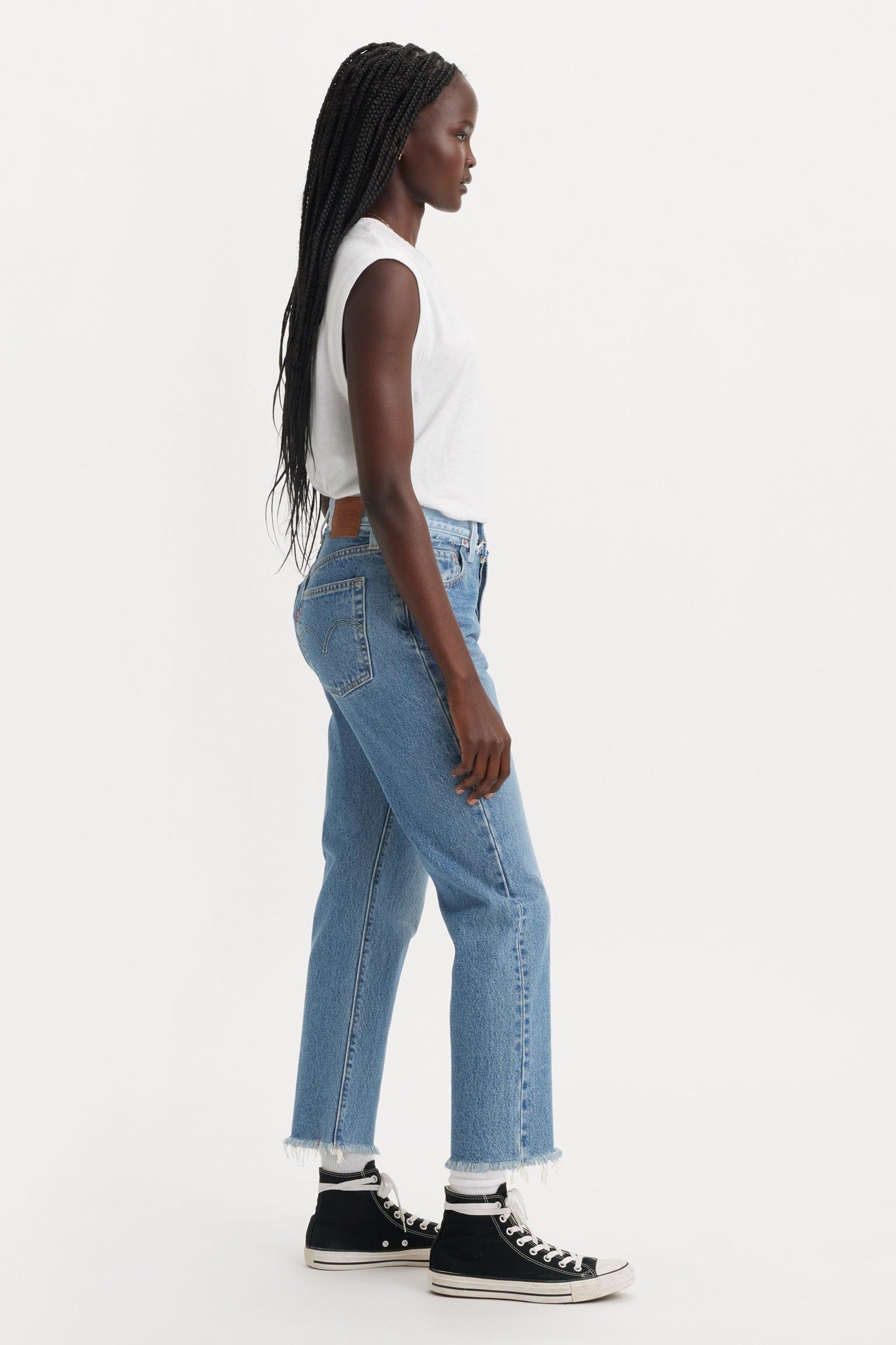 501® ORIGINAL SPLIT CROPPED JEANS MED INDIGO 3