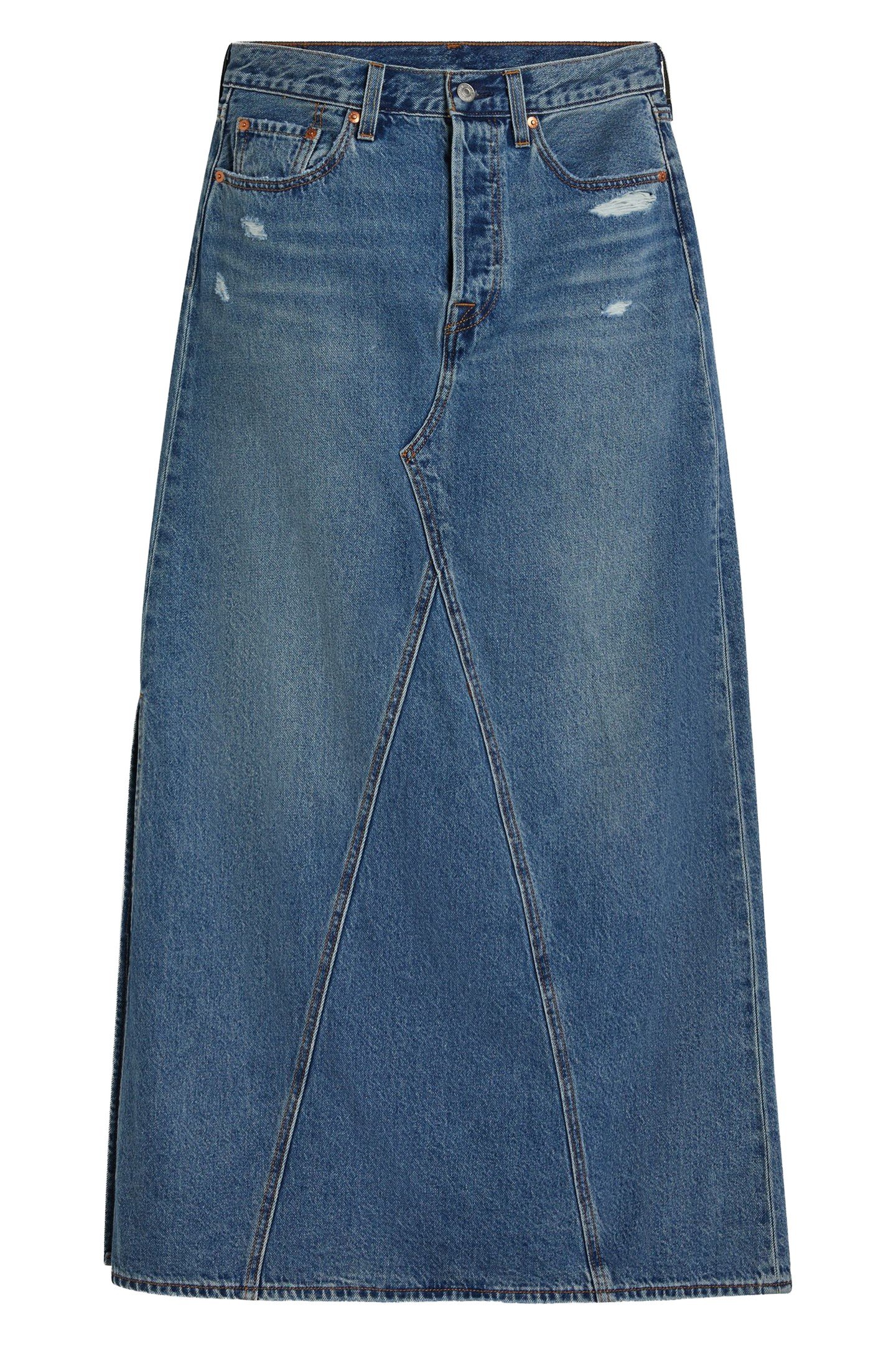 LONG ICON SKIRT MED INDIGO 5