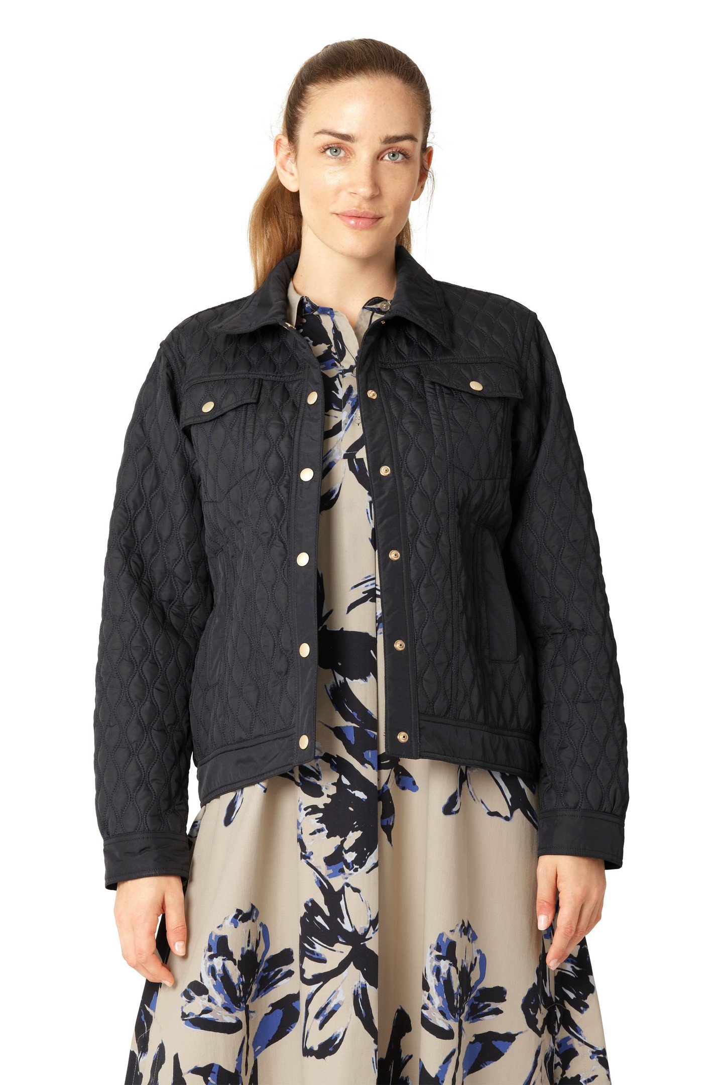 ALLY03 QUILT JACKETS DARK INDIGO 3