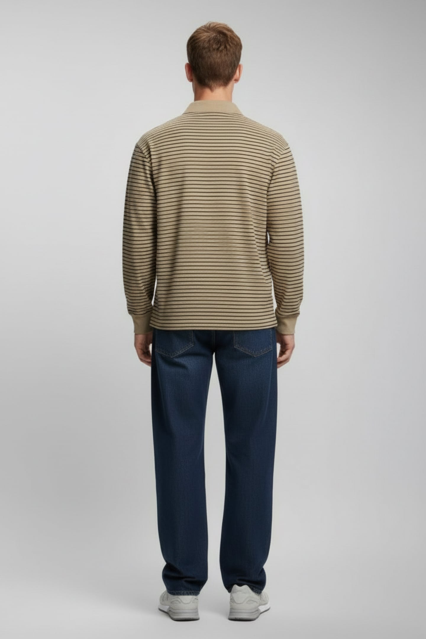 STRIPED POLO LONGSLEEVE GREEN/BLACK 3