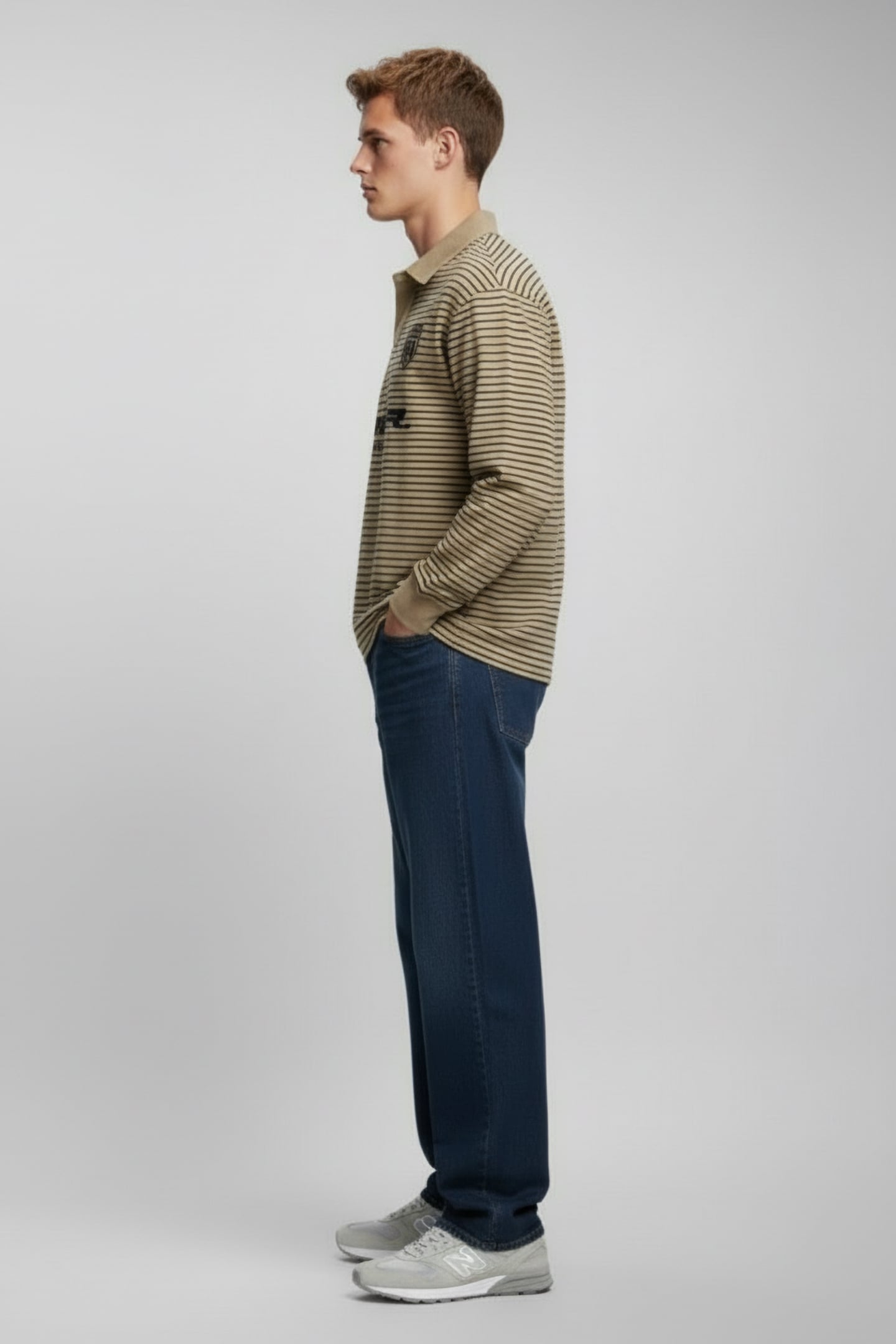 STRIPED POLO LONGSLEEVE GREEN/BLACK 4