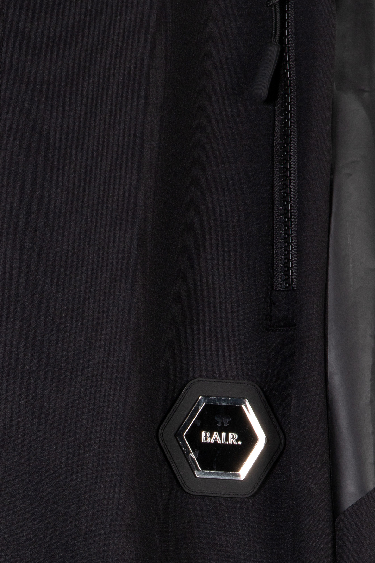 LOUIS SLIM TECH ZIP TRACK PANTS JET BLACK 3