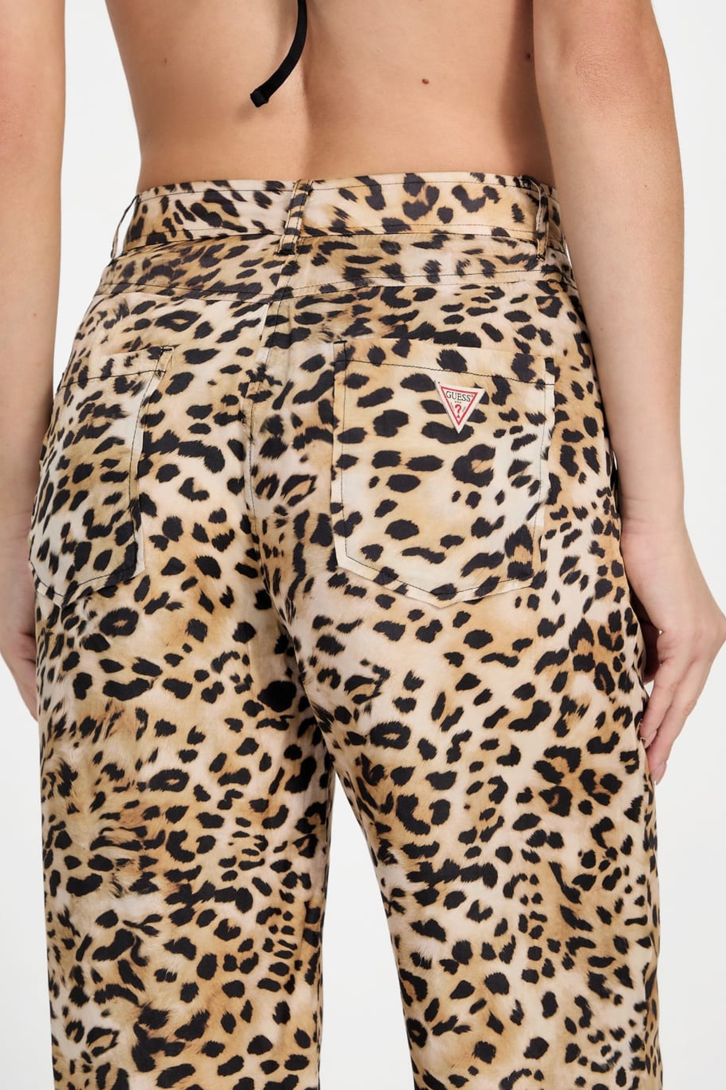 GUESS ECO ENORA STRAIGHT PANT CHEETAH SKIN PRINT 6