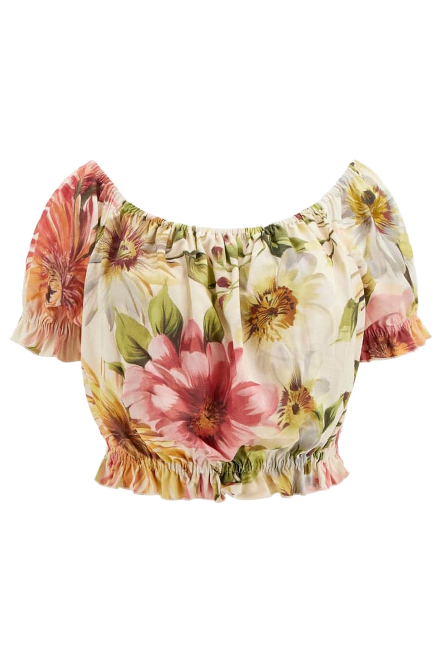 OFF SHOULDER ELODIE PAINTED DAISIES PRIN 10