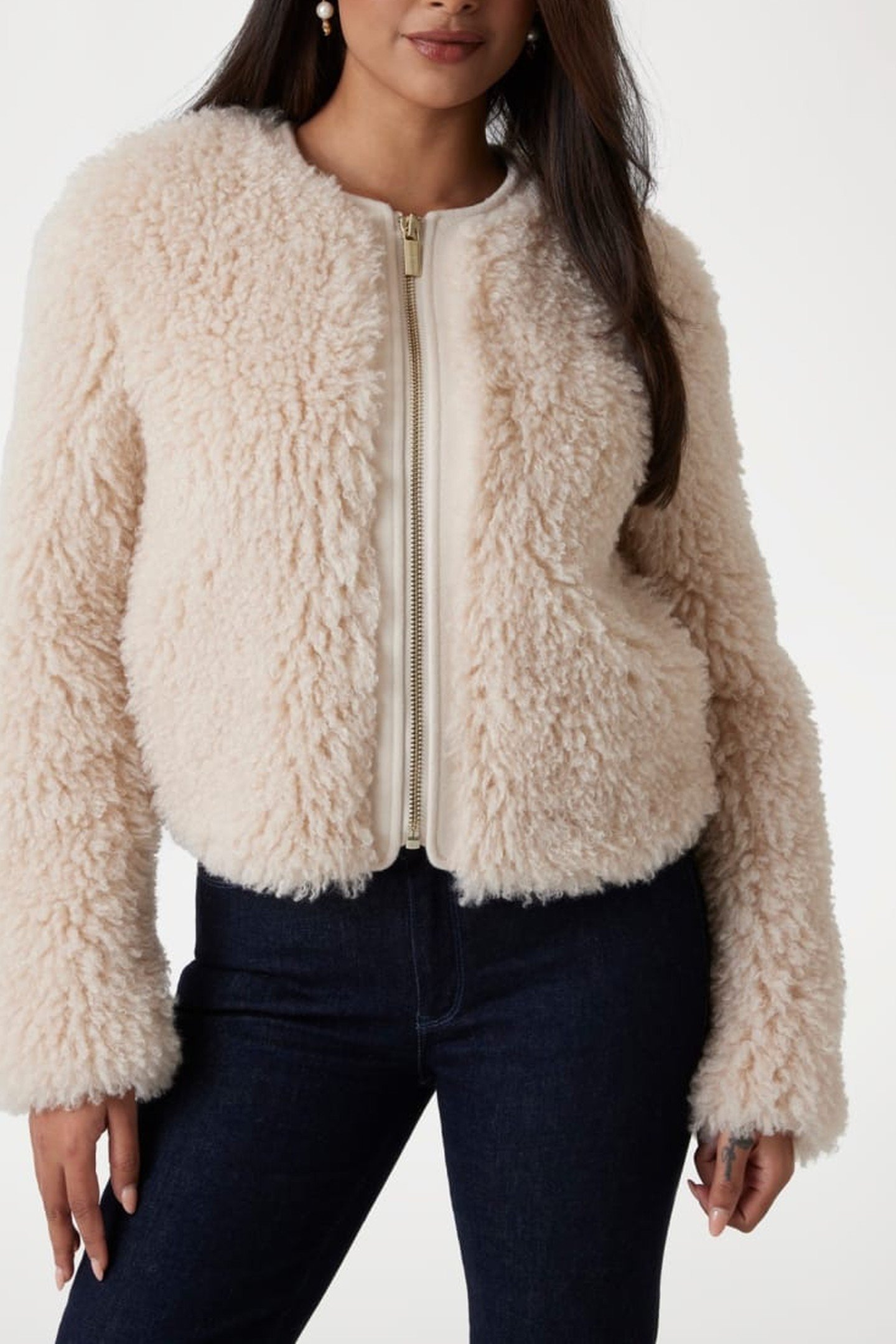 CHANTAL SHORT FAUX F CREAM MULTI 4