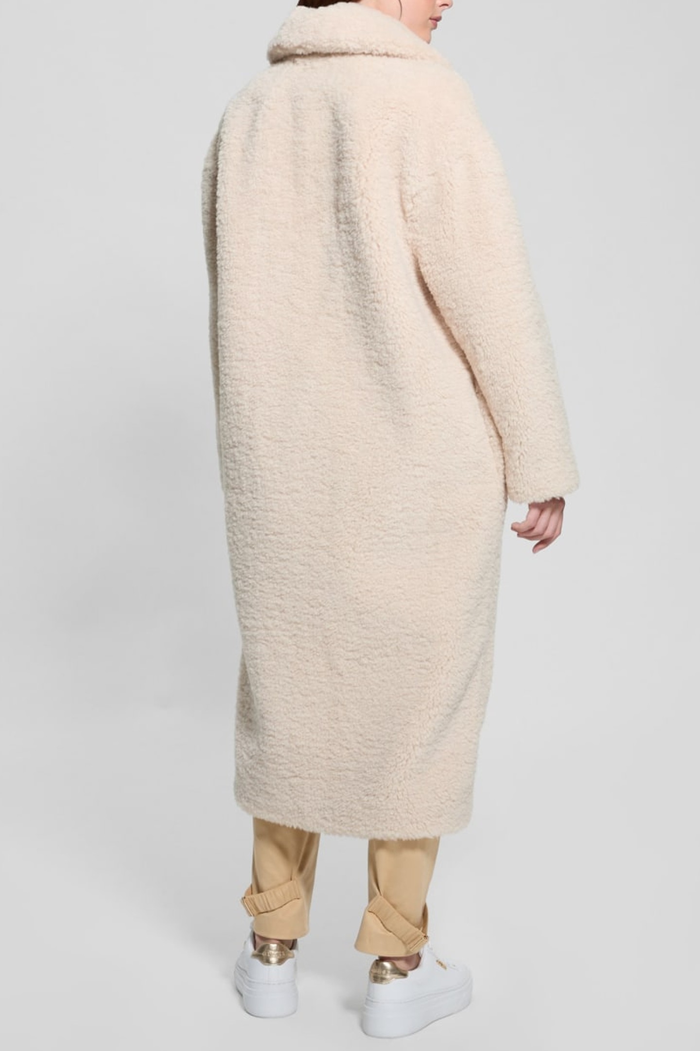 GUESS ECO NEW ALINA LONG COAT PEARL OYSTER 3
