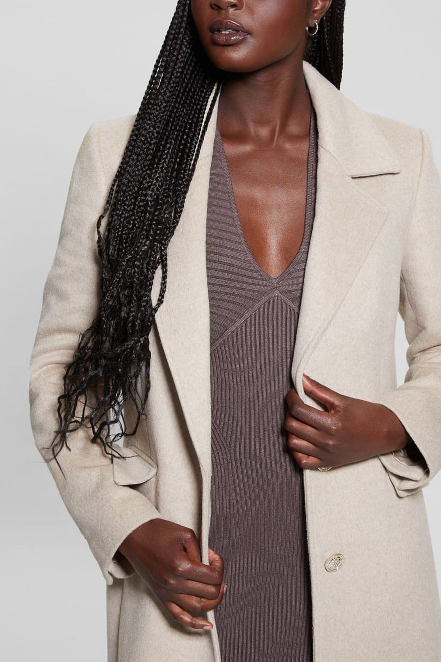 NANCY FIT COAT FAUX CEMENTO MULTI 9