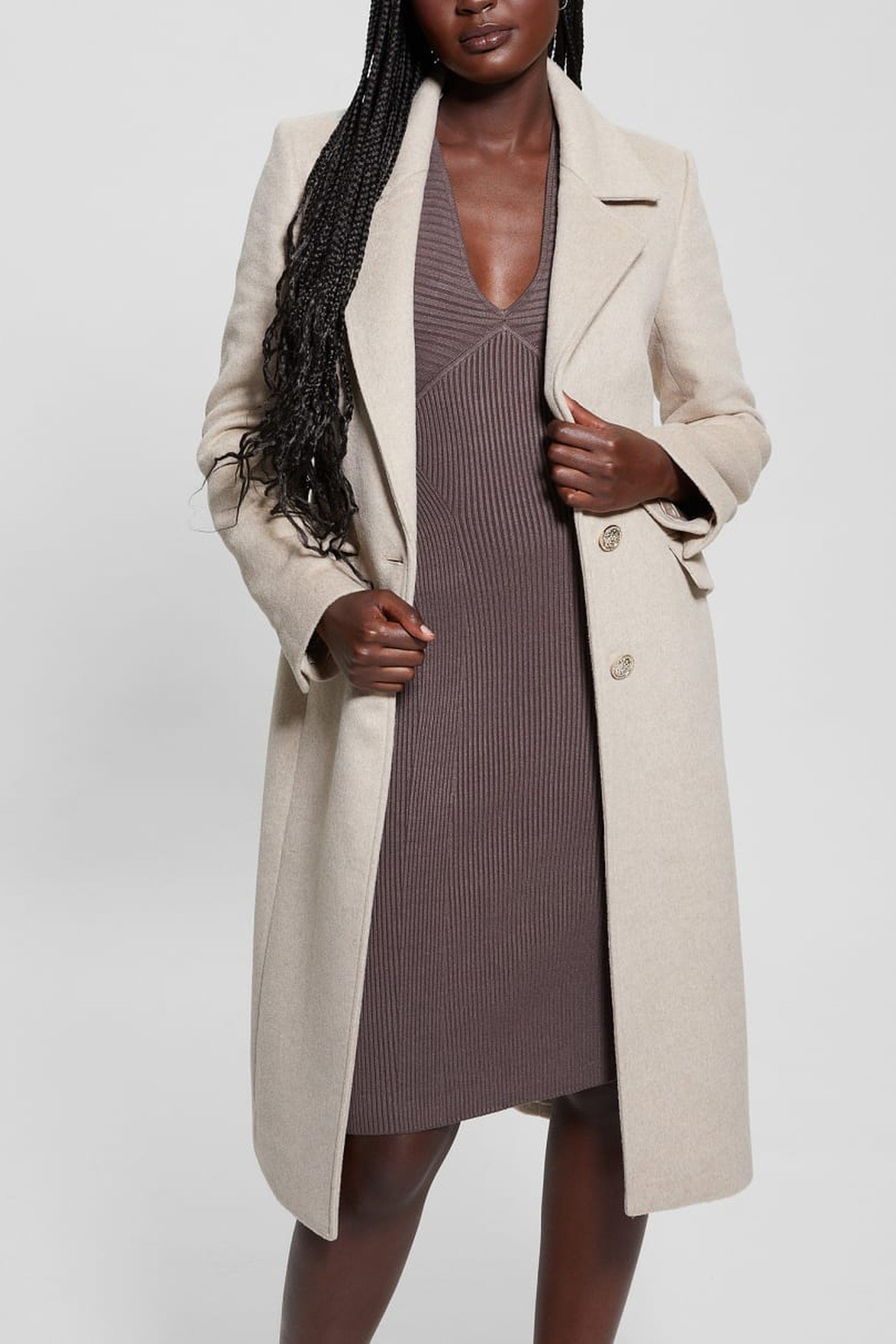 NANCY FIT COAT FAUX CEMENTO MULTI 10