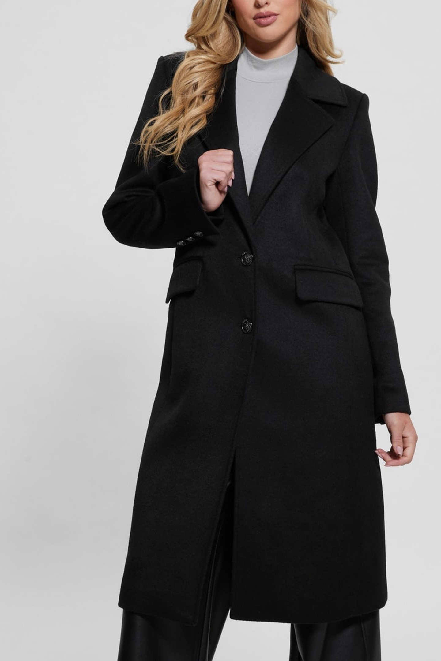 NANCY FIT COAT FAUX JET BLACK A996 10