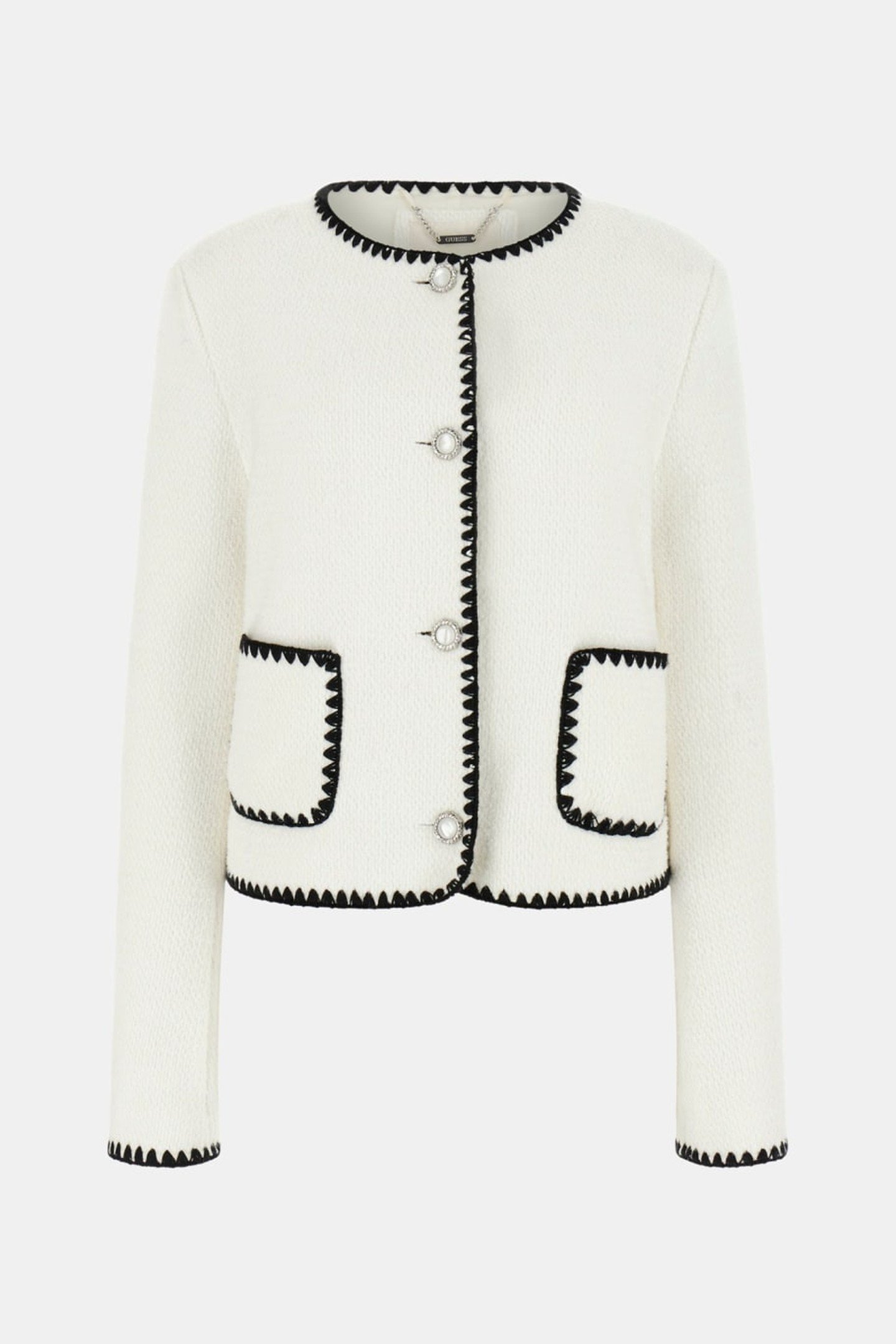 LUCILLA BUTTONED JAC CREAM WHITE 9