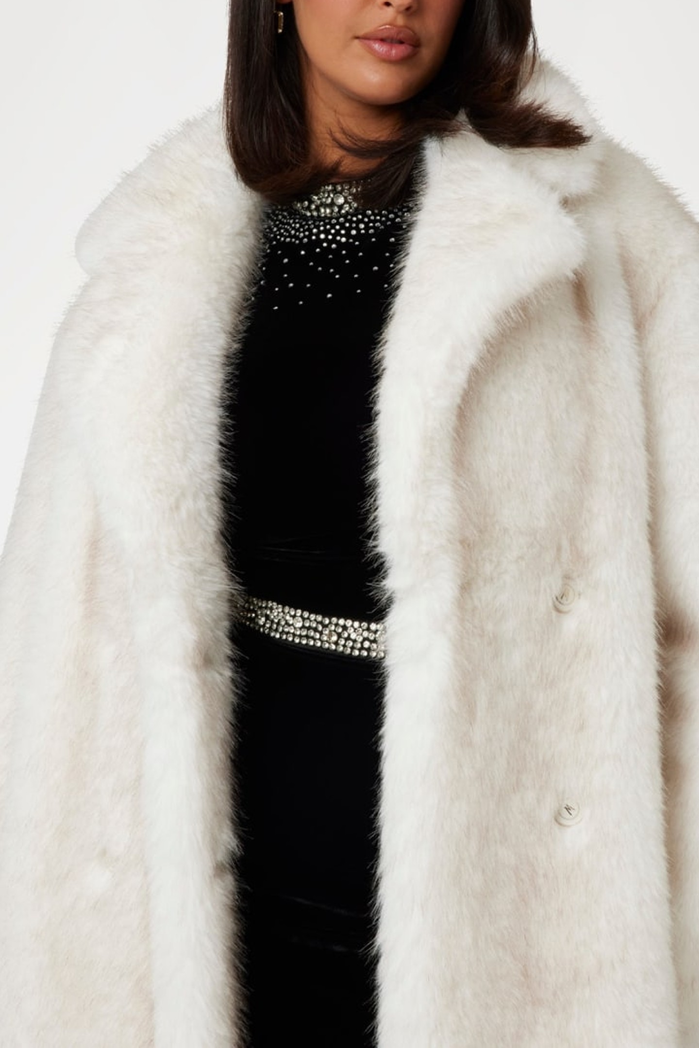 AUDREY LONG COAT MACADAMIA MULTI 7