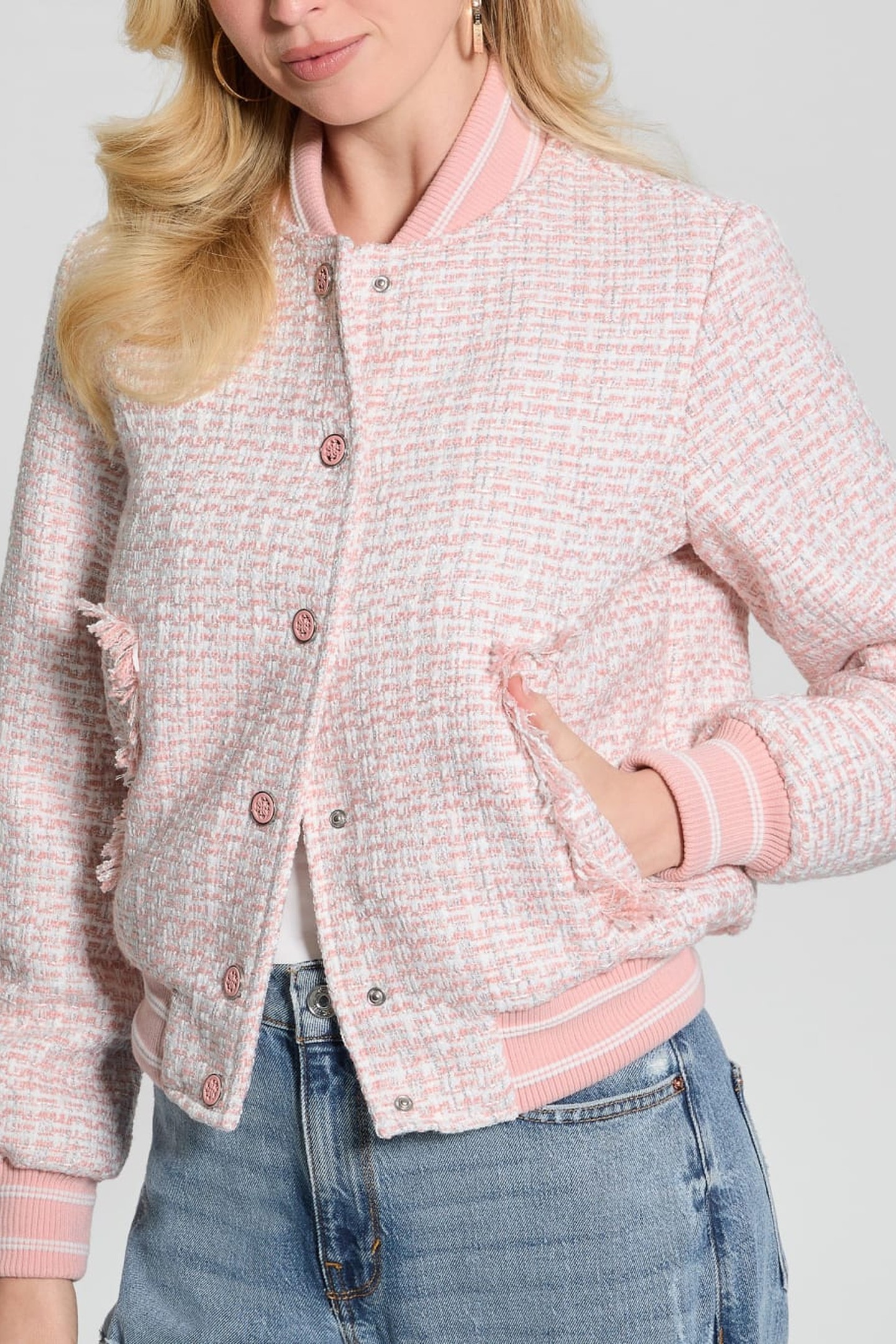 NEW GLORIA TWEED BOM LOW KEY PINK MULTI 5