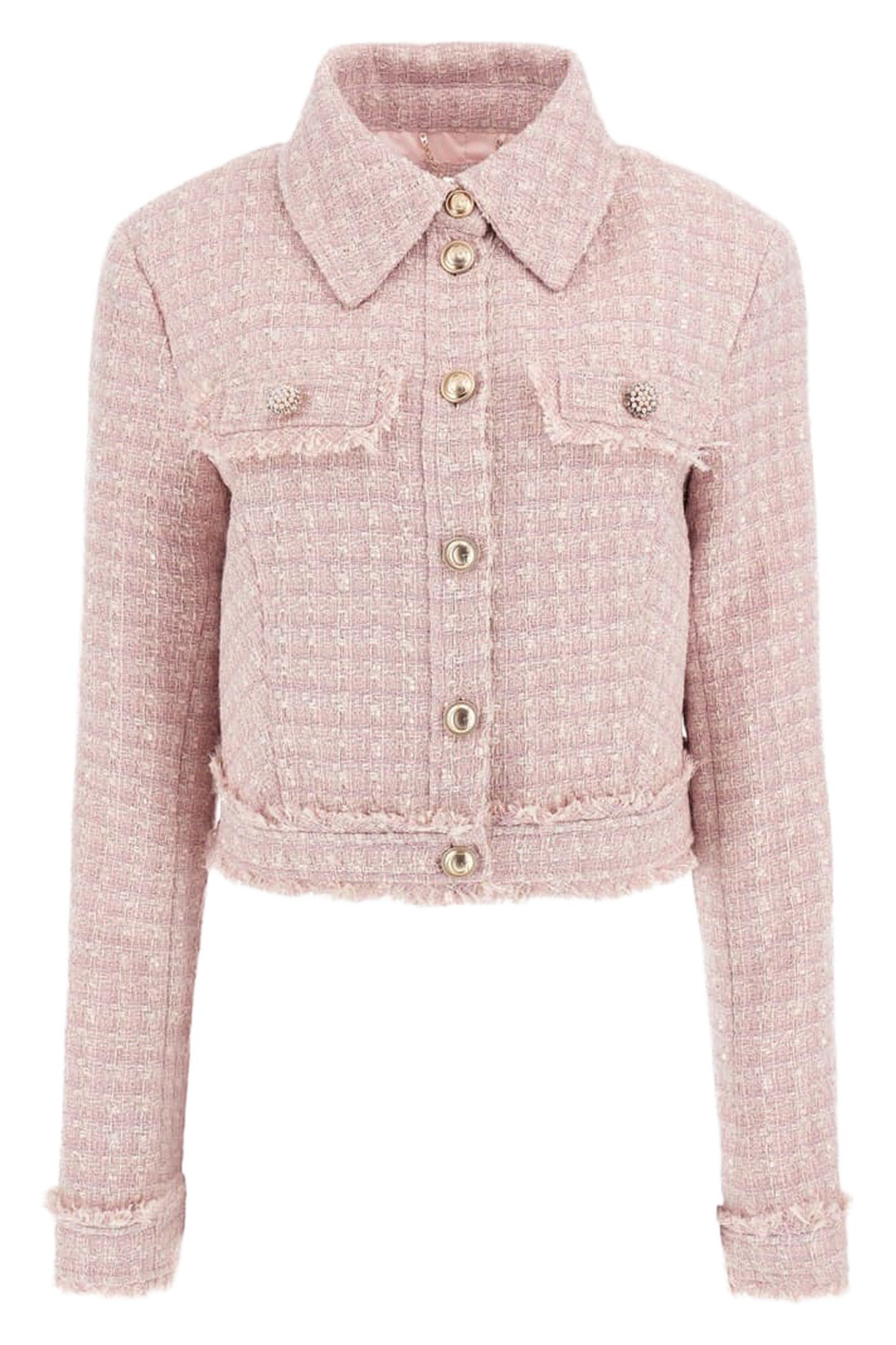 DAPHNEE CROPPED JACK PINK AND WHITE TWEED 9