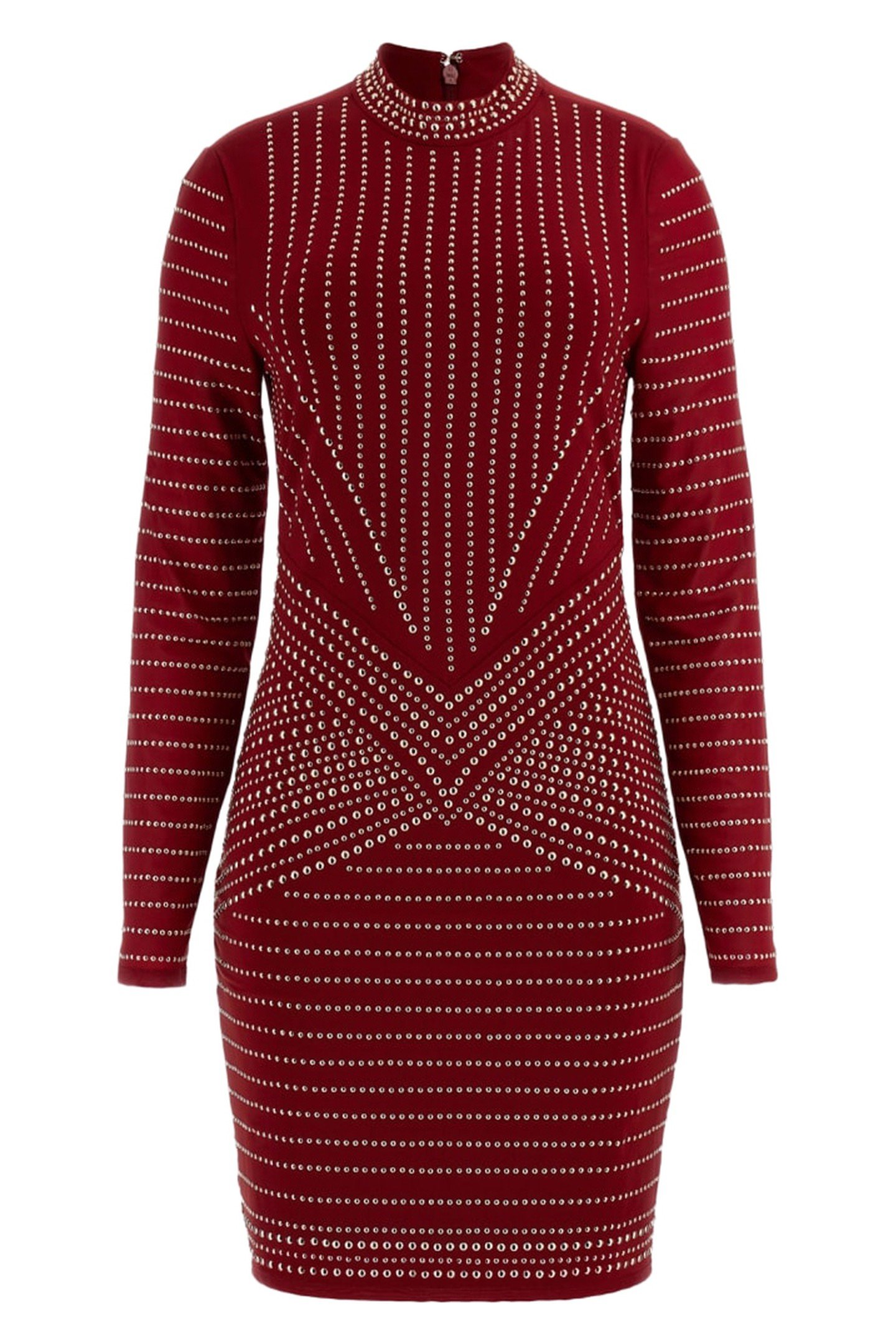 KRISTAL DRESS DARK JAM RED 4