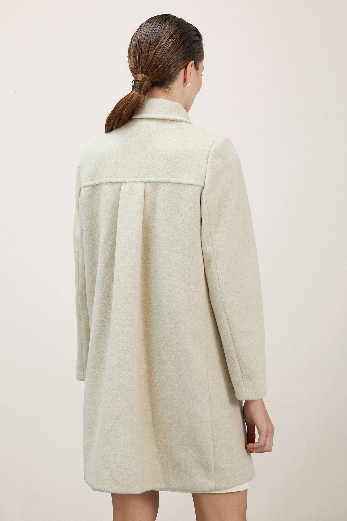 DOUBLE-BREASTED COAT WITH COLLAR BEIGE 2