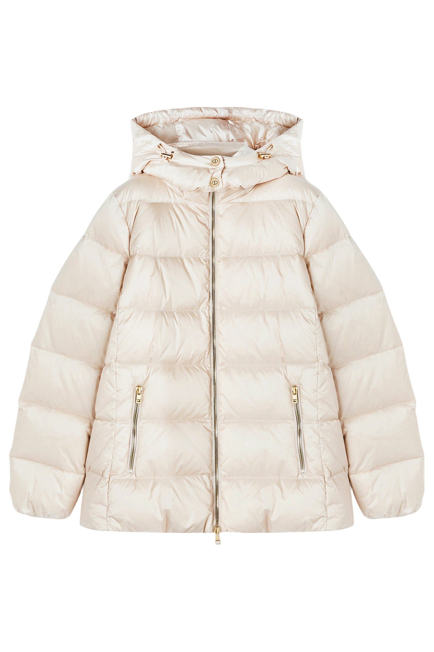 SHORT HOODED DOWN JACKET WHITE 4