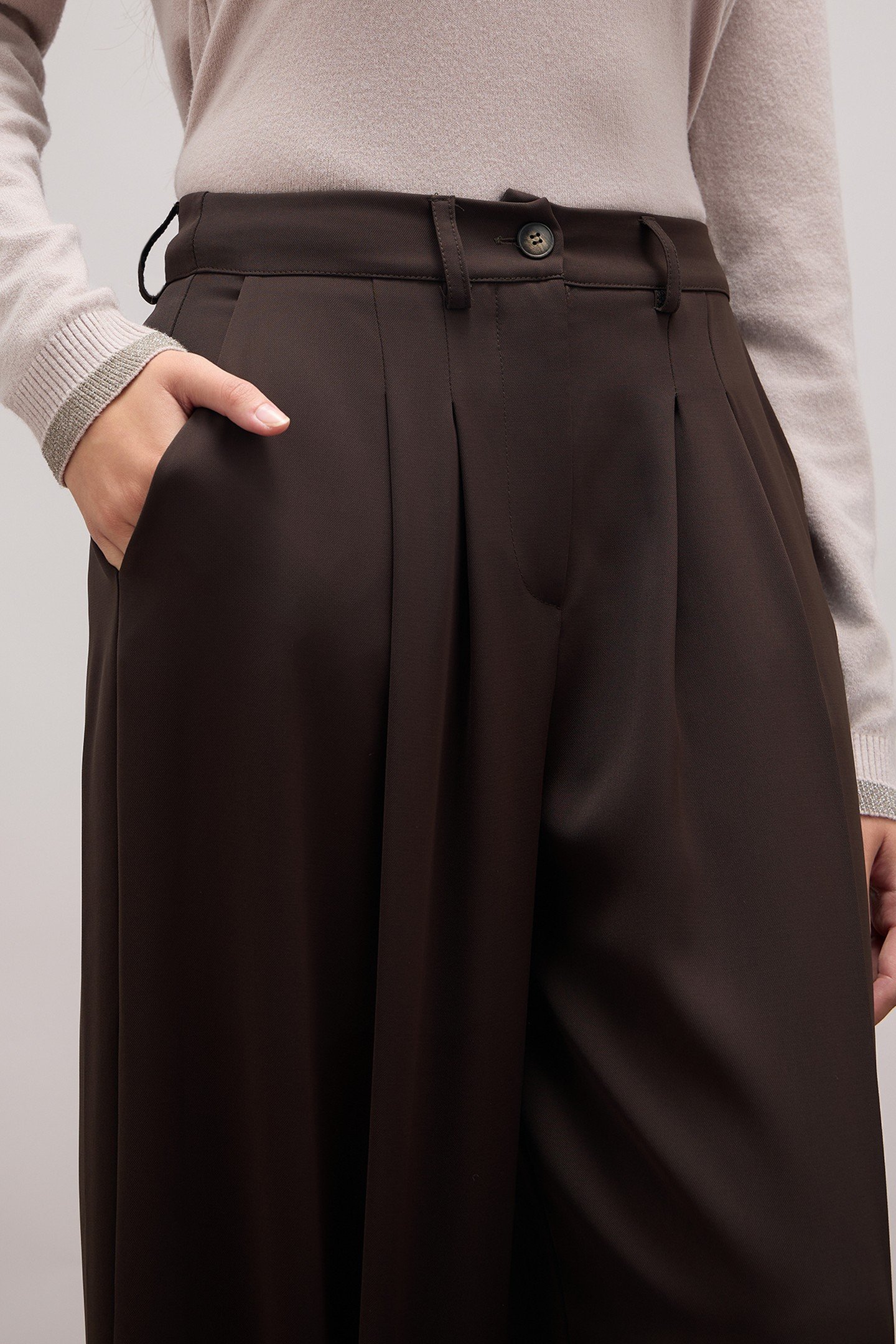 WIDE LEG TROUSERS BROWN 3