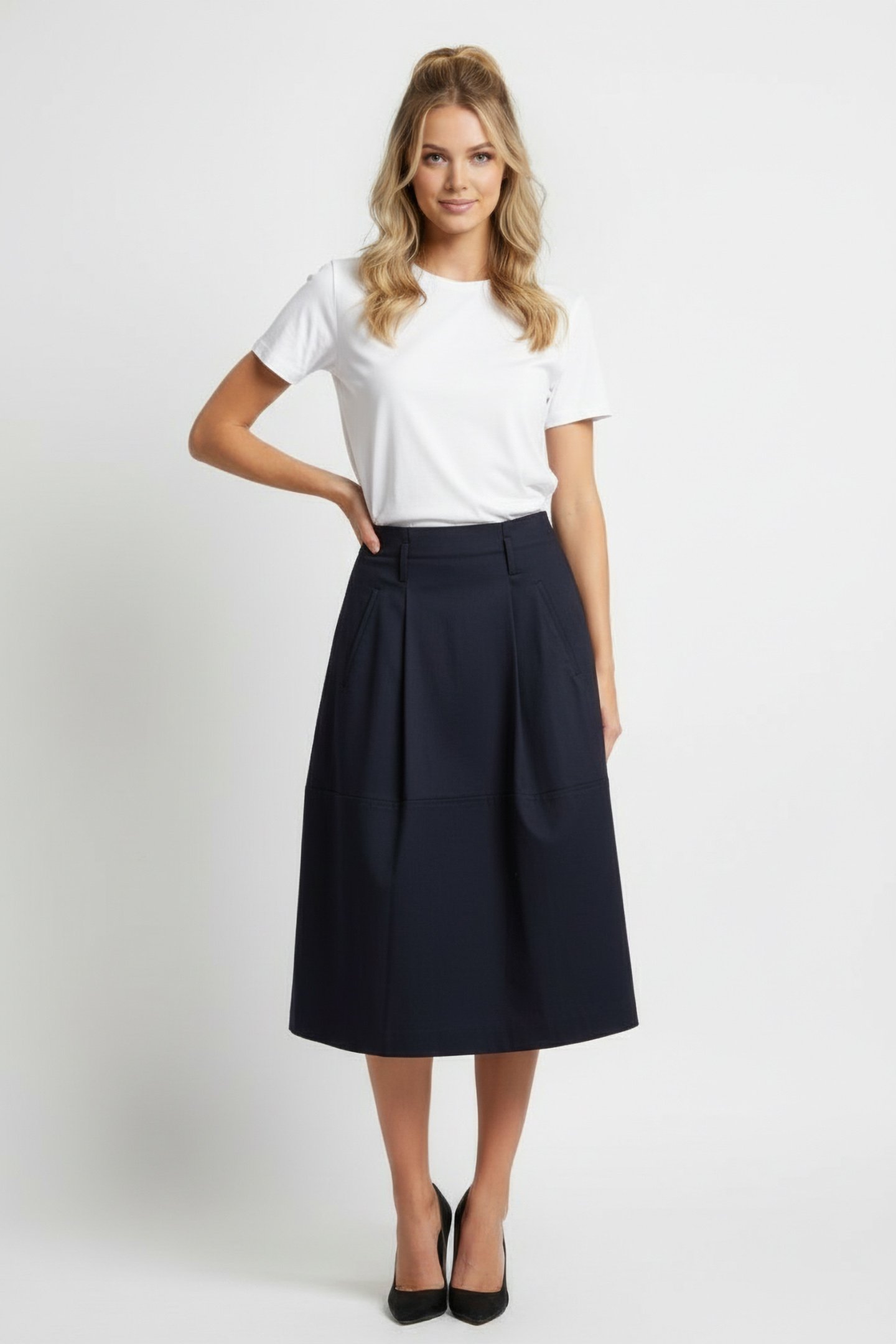 OLMALF BELT SKIRT MIDNIGHT NAVY 1