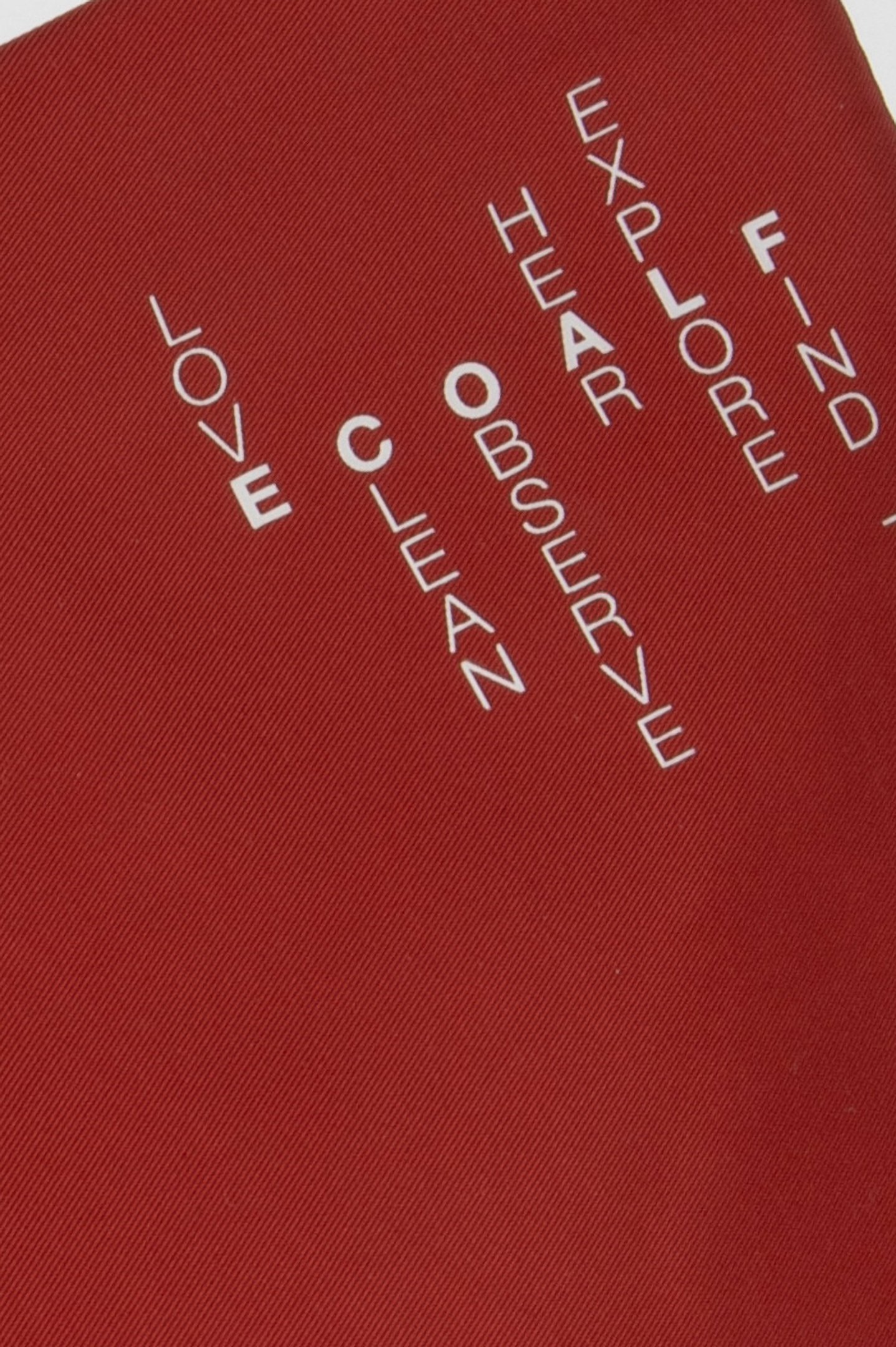 LUPITAALF CLUTCH W/ MESSAGE BURNED RED 2