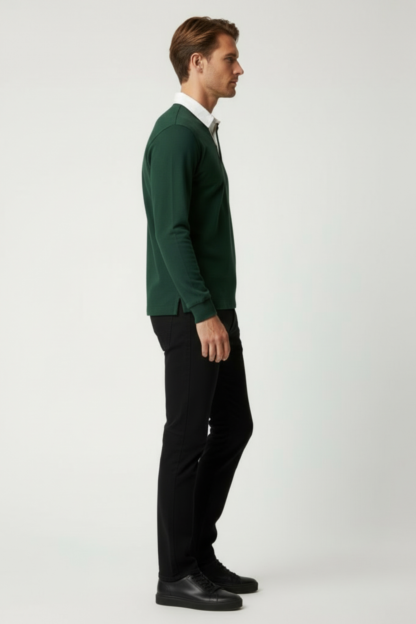 PERIALF LONG SLEEVE POLO URBAN GREEN 3