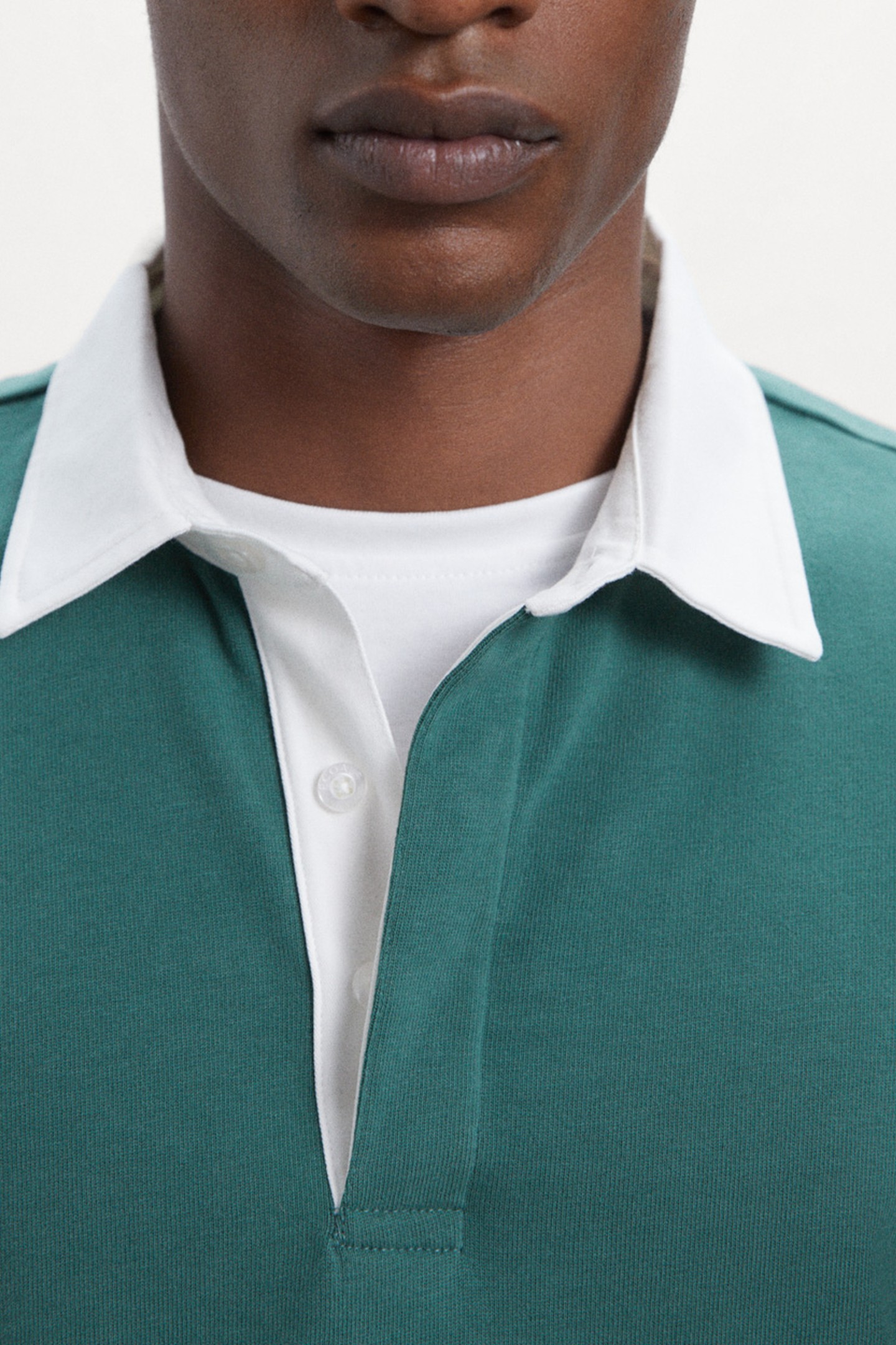 PERIALF LONG SLEEVE POLO SUNFLOWER / BLUE INDIGO 2